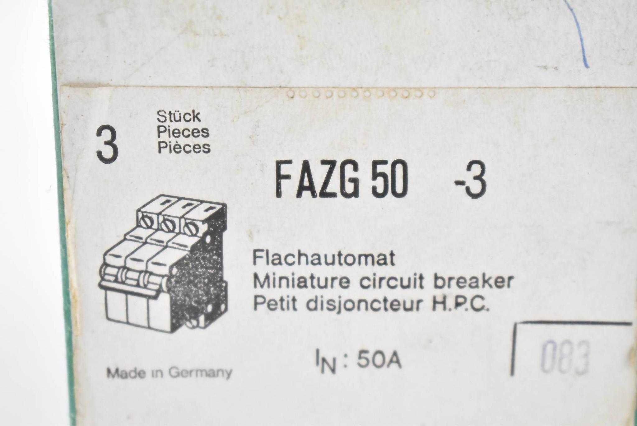 Produktfoto 3 von Klöckner Moeller Schutzschalter 2 Stück FAZG50-3