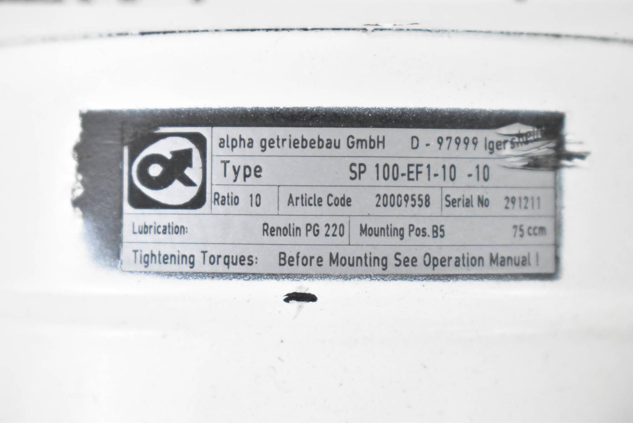 Produktfoto 4 von Wittenstein Servomotor SPM 100-010R-600P-0H1-045IF194 inkl. SP 100-EF1-10-10