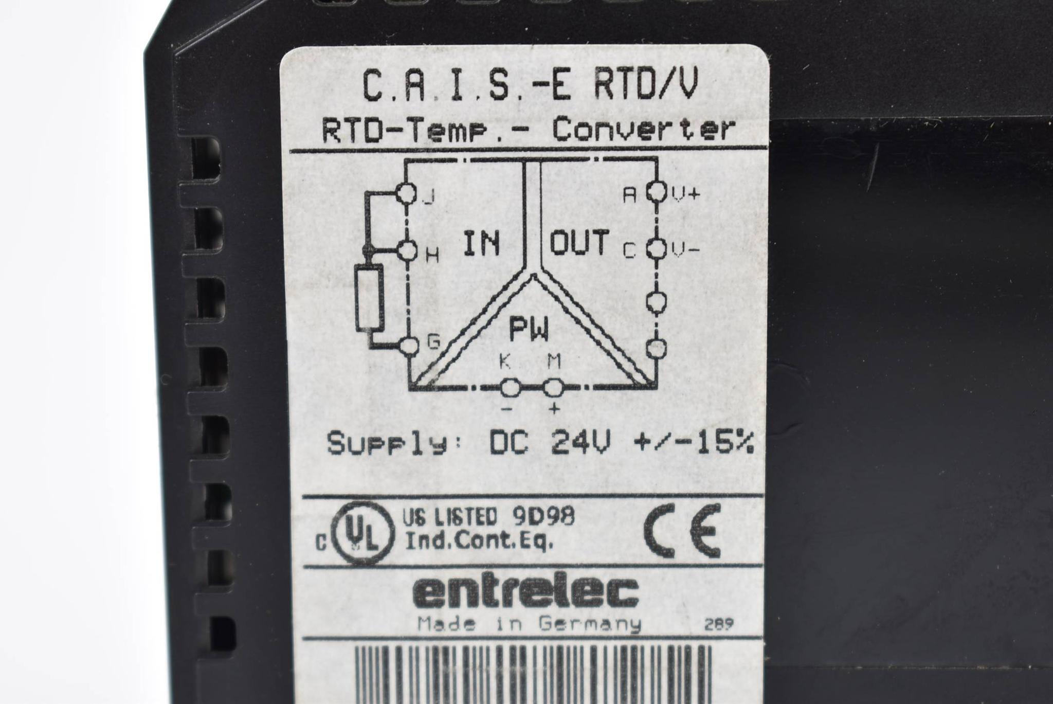 Produktfoto 2 von Entrelec Temperatur-Converter DC24V C.A.I.S.-E RTD/V