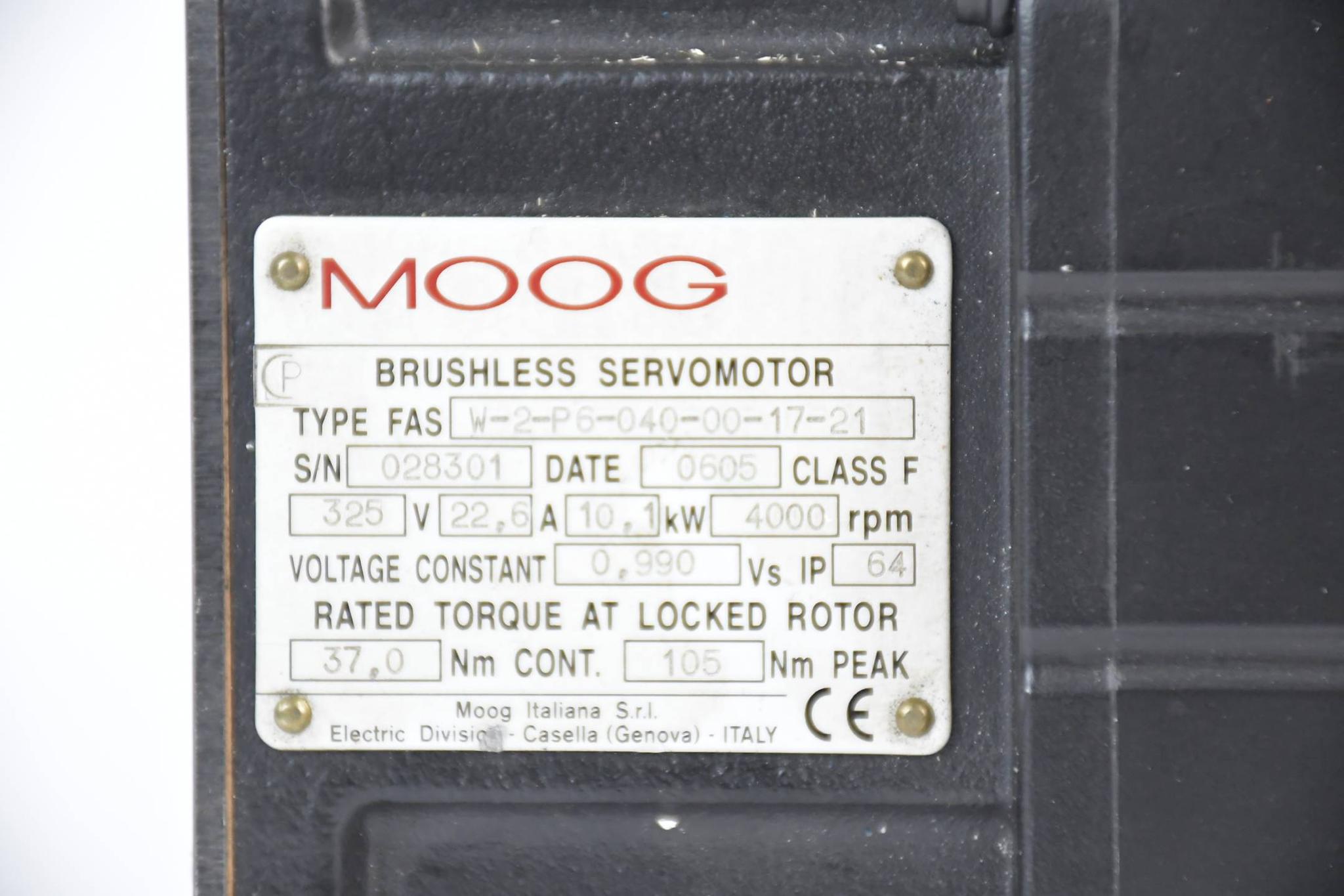 Produktfoto 3 von Moog Brushless Servomotor W-2-P6-040-00-17-21 325V / 22,6A / 10.1kW