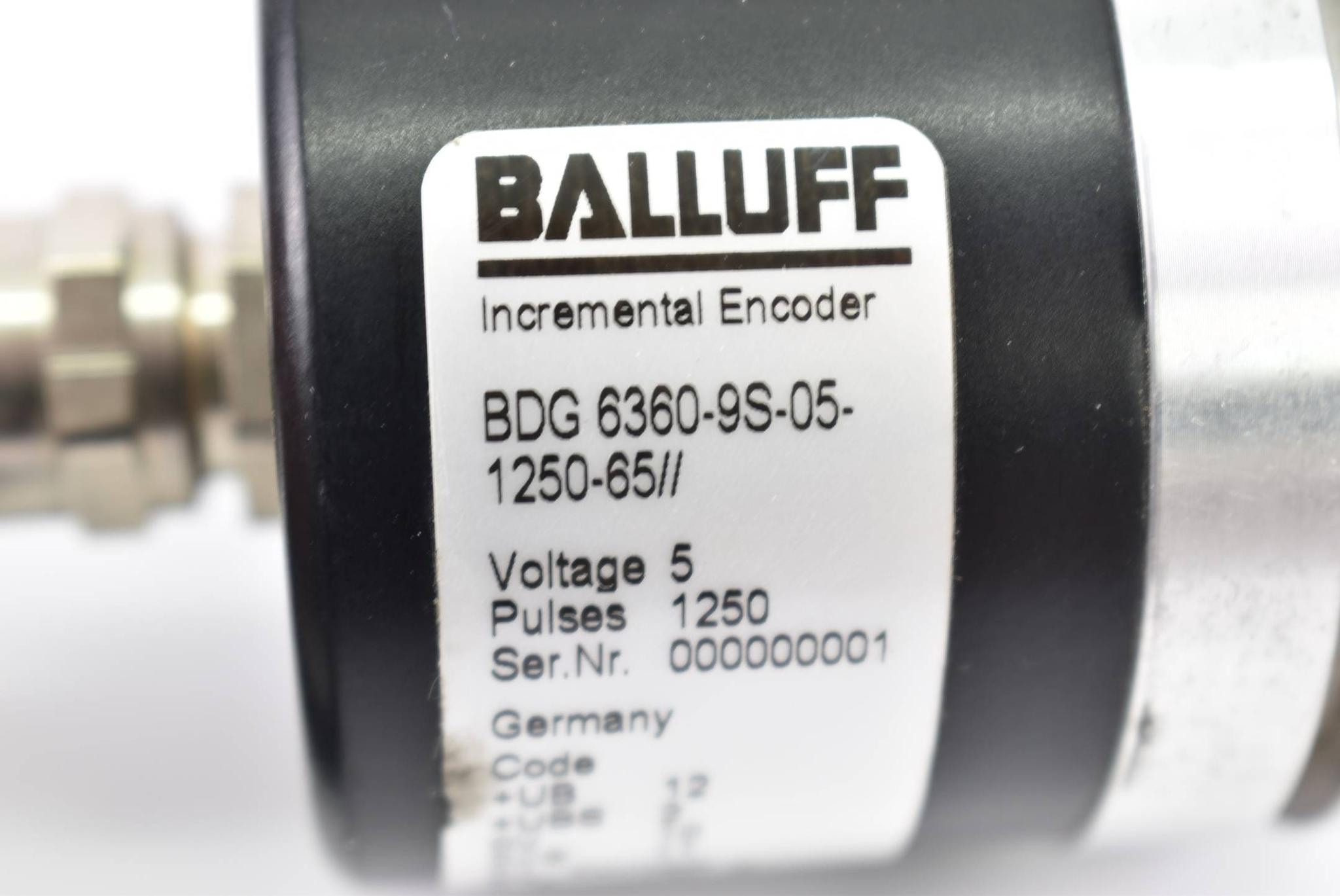 Produktfoto 2 von Balluff Incremental Encoder Drehgeber BDG 6360-9S-05-1250-65 ( 121730 )