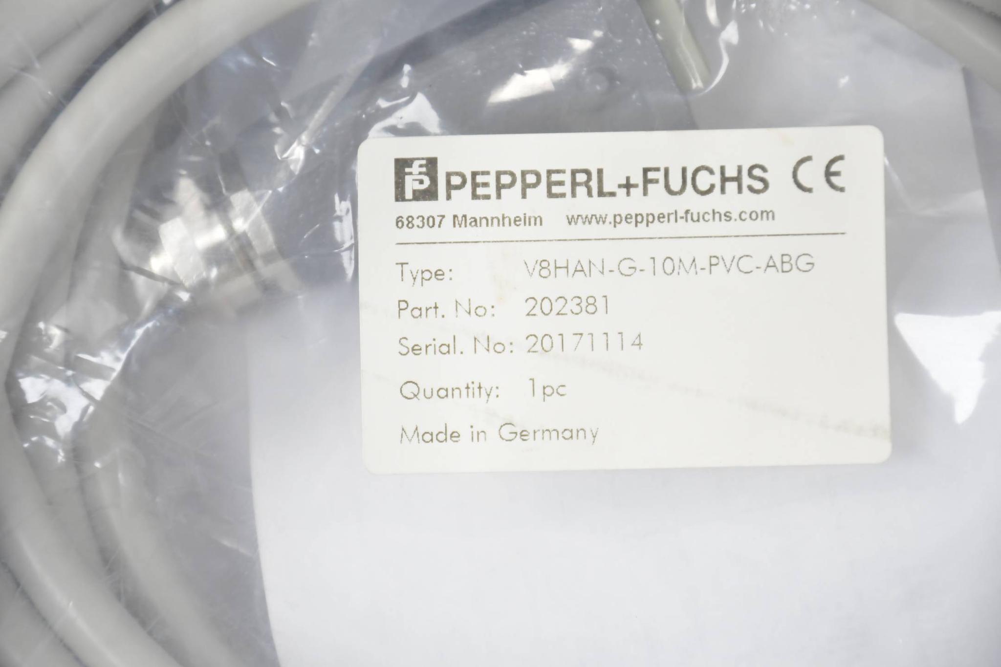 Produktfoto 1 von Pepperl+Fuchs Kabel V8HAN-G-10M-PVC-ABG ( 202381 )