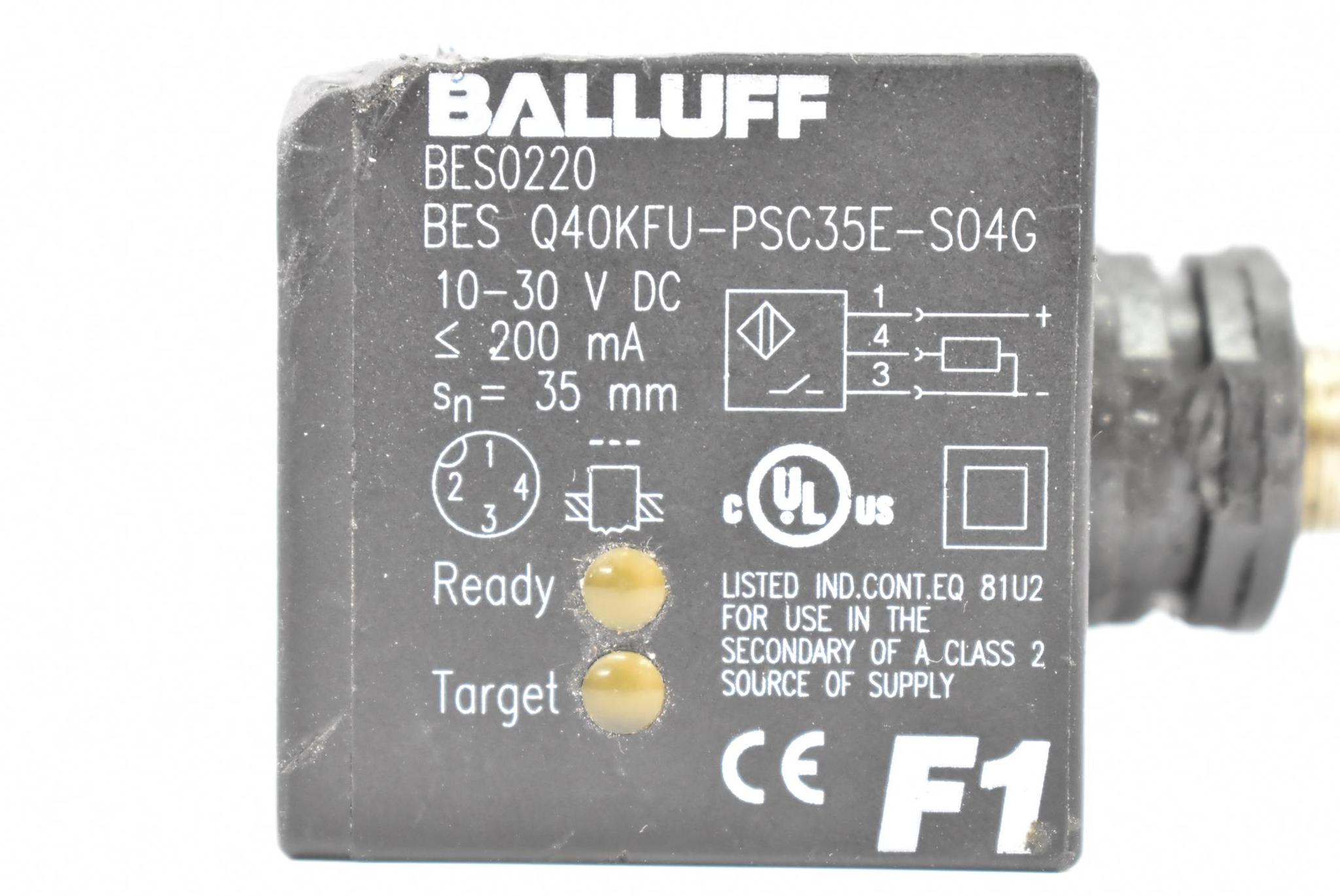 Produktfoto 2 von Balluff Induktiver Faktor 1-Sensor BES0220 ( BES Q40KFU-PSC35E-S04G )