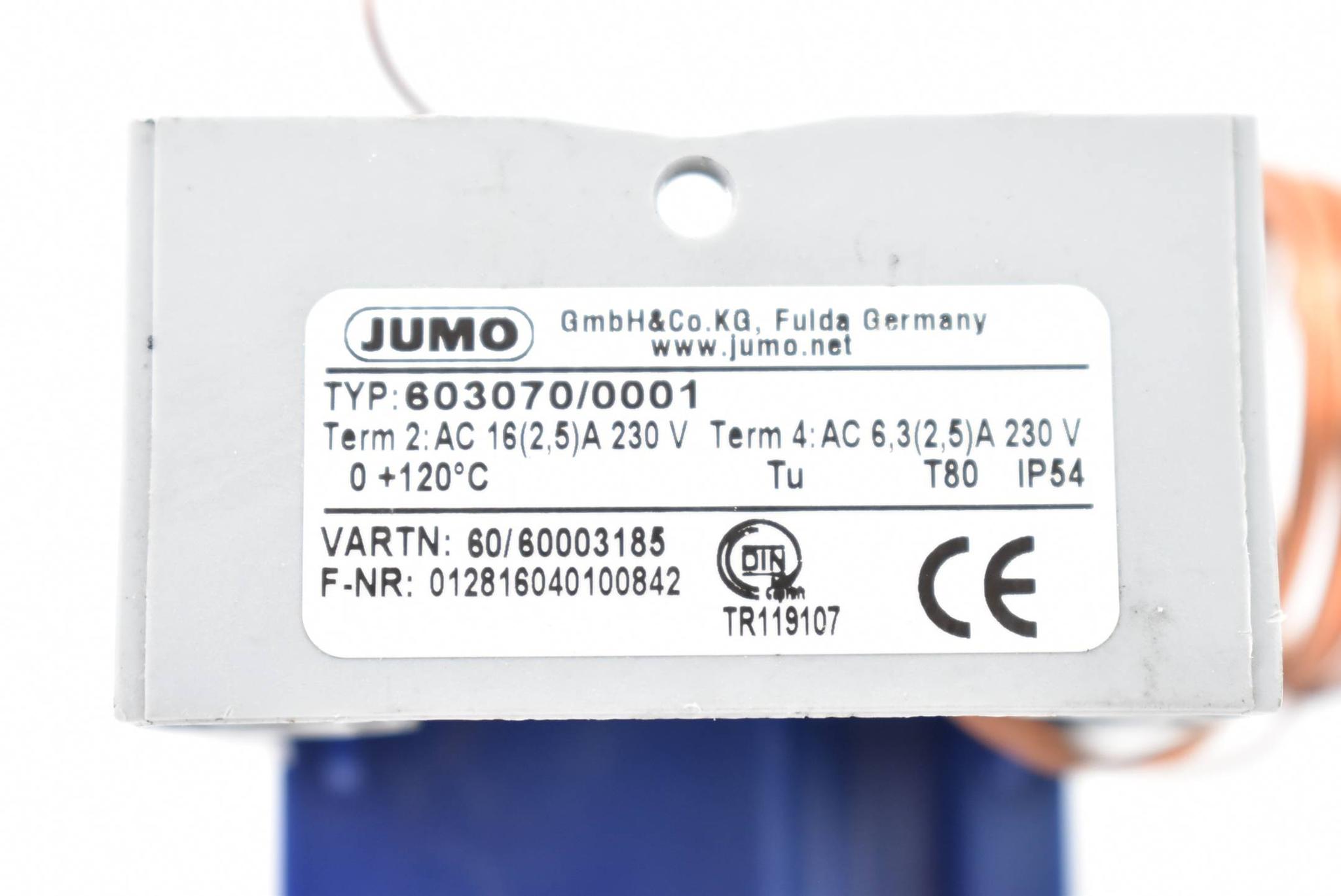 Produktfoto 2 von JUMO Raumthermostat 16(2,5)A 230V 0+120°C IP54 603070/0001