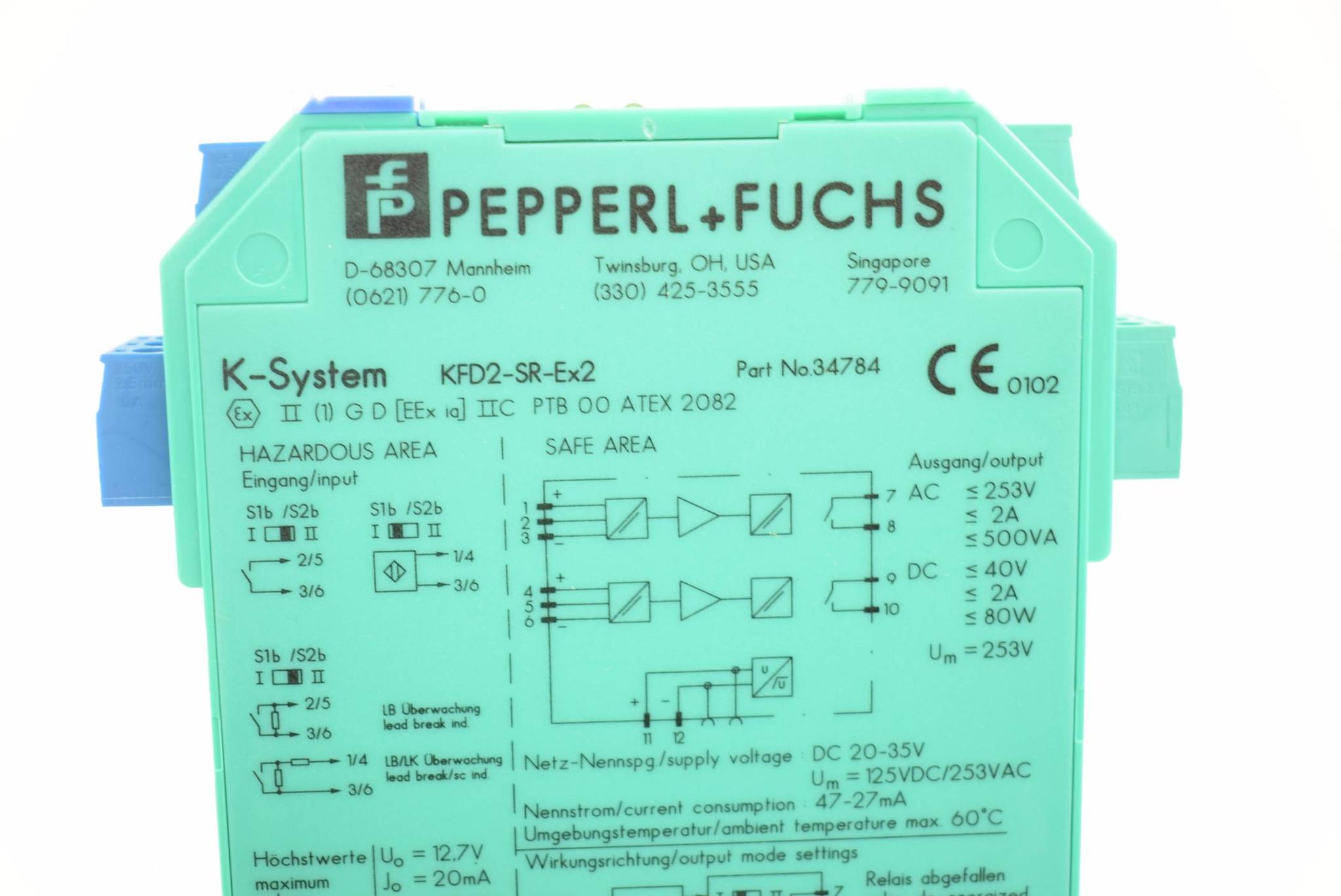 Produktfoto 2 von Pepperl + Fuchs PF Trennschaltverstärker KFD2-SR-EX2 ( 034784 R3B8 )