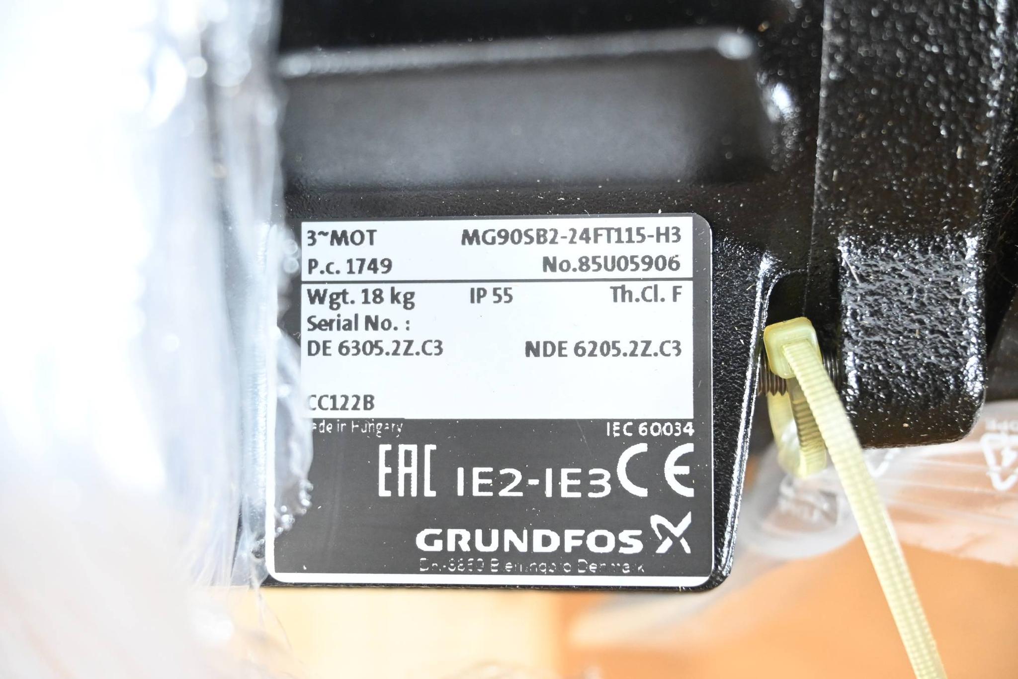 Produktfoto 3 von Grundfos Kreiselpumpe MTR10-20/4 A-W-A-HUUV inkl. 3~ Motor MG90SB2-24FT115-H3