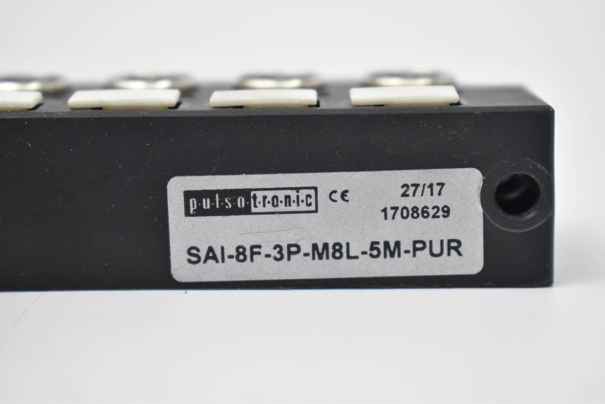 Produktfoto 2 von Pulstronic Sensor-Aktor-Verteiler SAI-8F-3P-M8L-5M-PUR ( 1708629 )