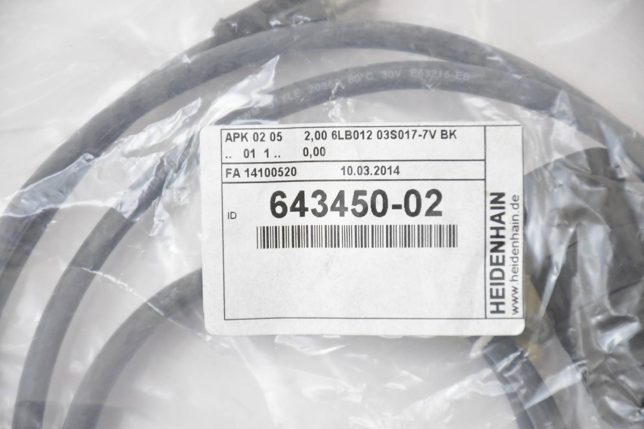 Produktfoto 1 von Heidenhain Adapterkabel 643450-02 ( 643 450-02 ) 2m