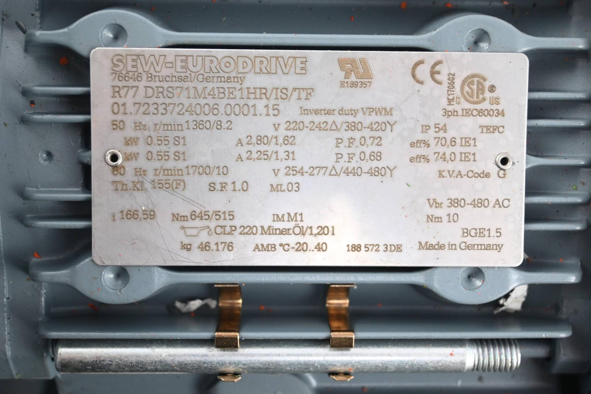 SEW Eurodrive Getriebemotor R77DRS71M4BE1HR/IS/TF ( R77 DRS71M4BE1HR/IS/TF )