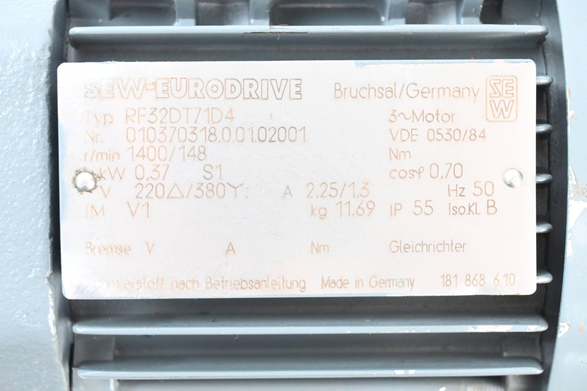 Produktfoto 2 von SEW-Eurodrive 3~ Phasenmotor RF32DT71D4 ( RF32 DT71D4 )