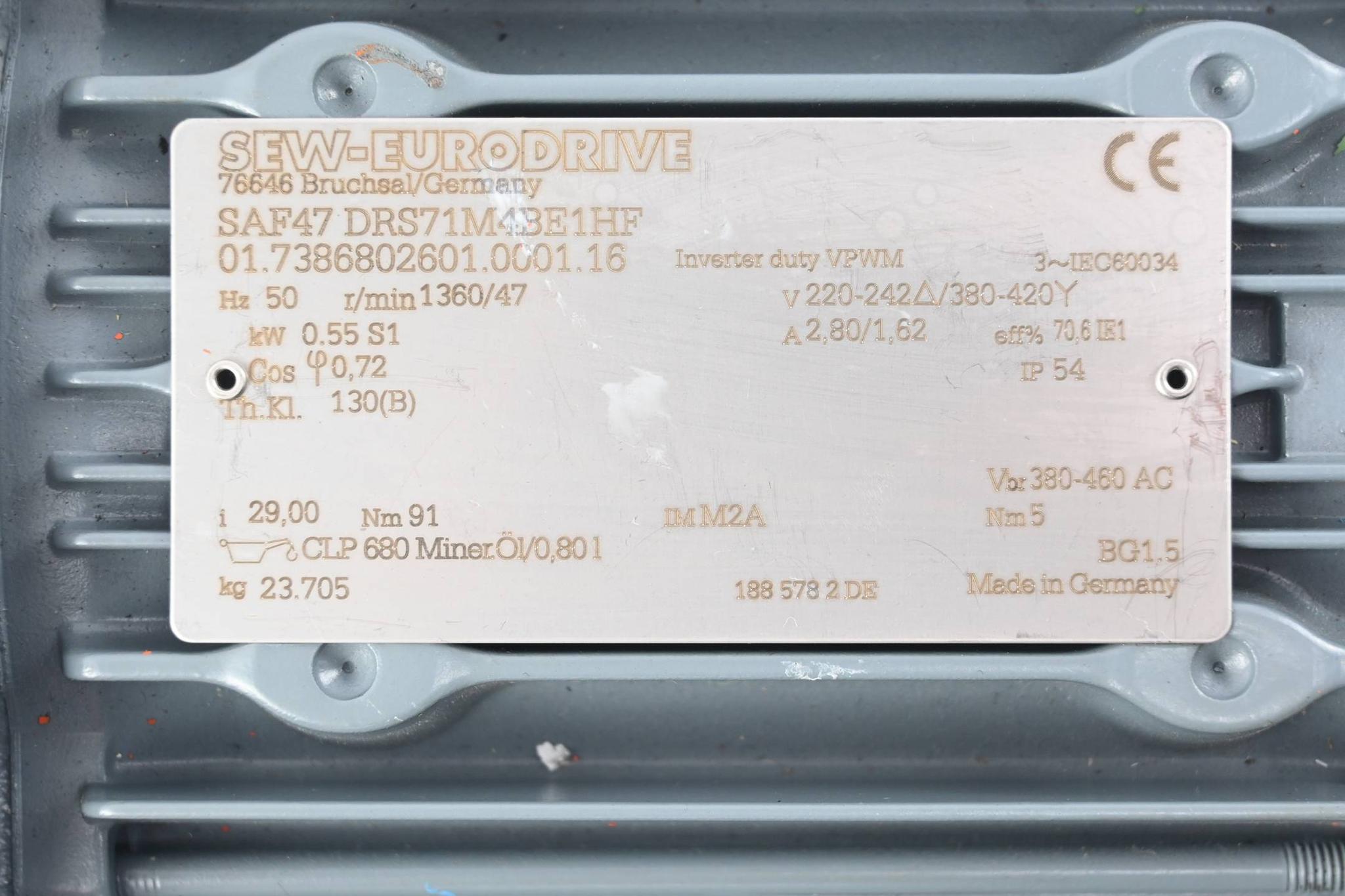 Produktfoto 2 von SEW Eurodrive Getriebemotor SAF47DRS71M4BE1HF ( SAF47 DRS71M4BE1HF )