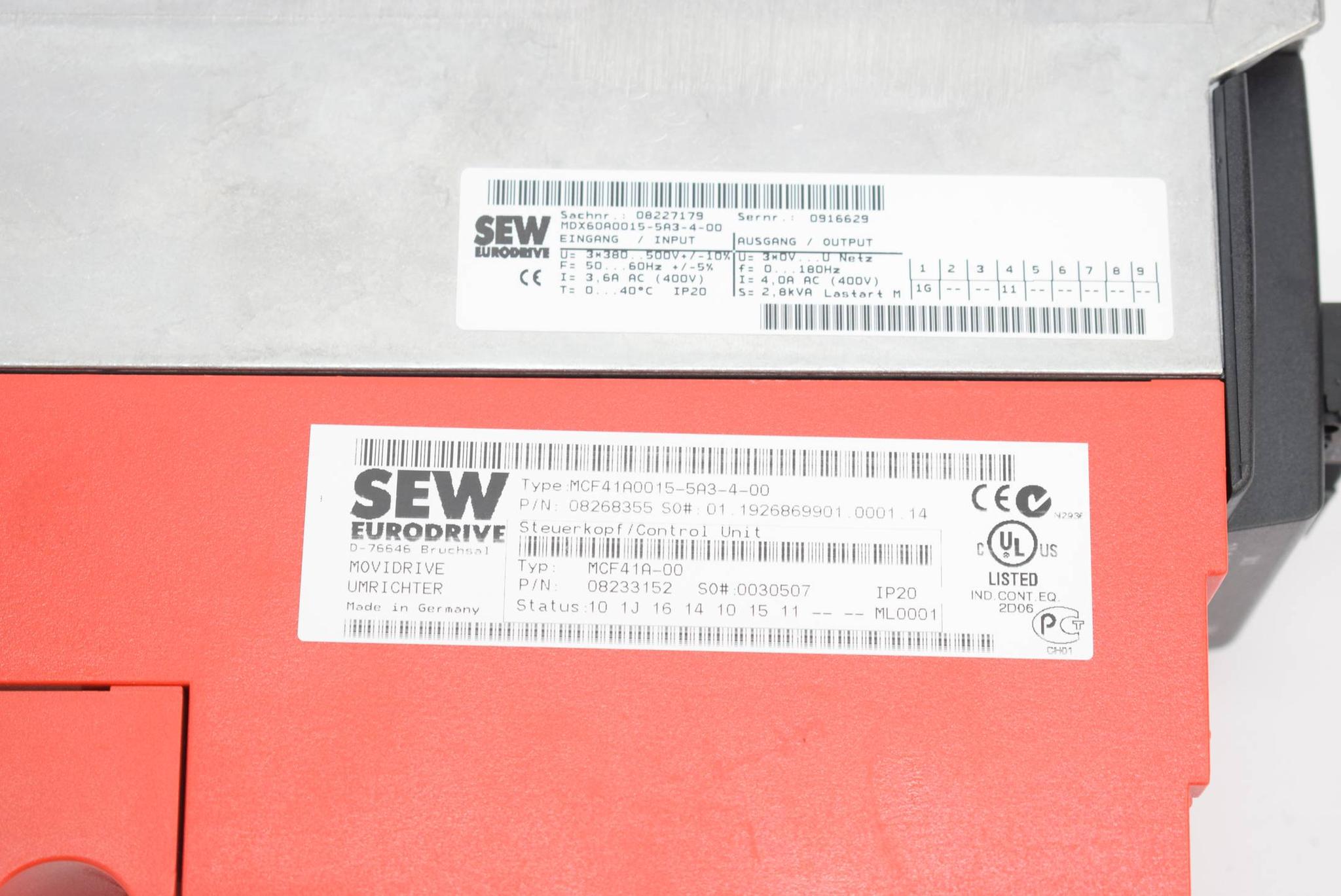 Produktfoto 1 von SEW Movidrive Controlunit MCF40A0015-5A3-4-00 + MDX60A0015-5A3-400 inkl. DP X30