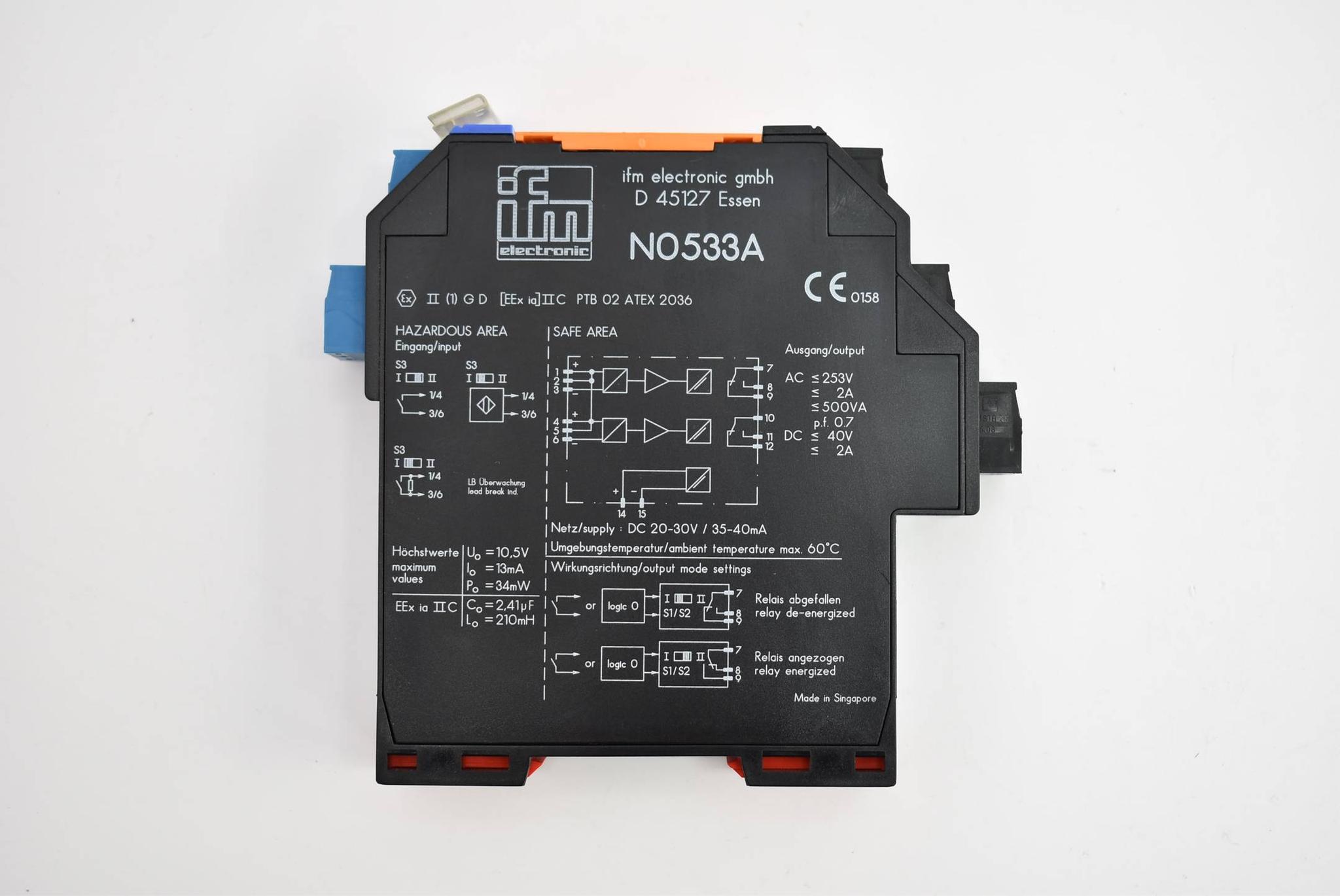 Produktfoto 3 von Ifm Electronic Trennschaltverstärker DC 20-30V 35-40mA NO533A