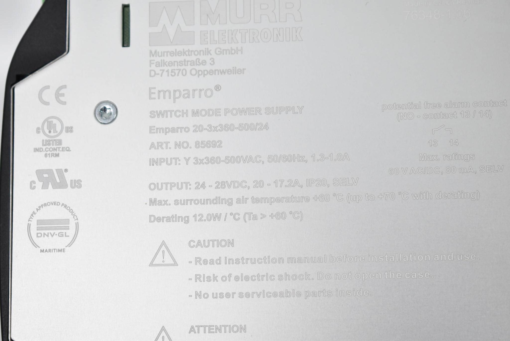 Produktfoto 2 von Murr Elektronik Emparro Schaltnetzteil 85692