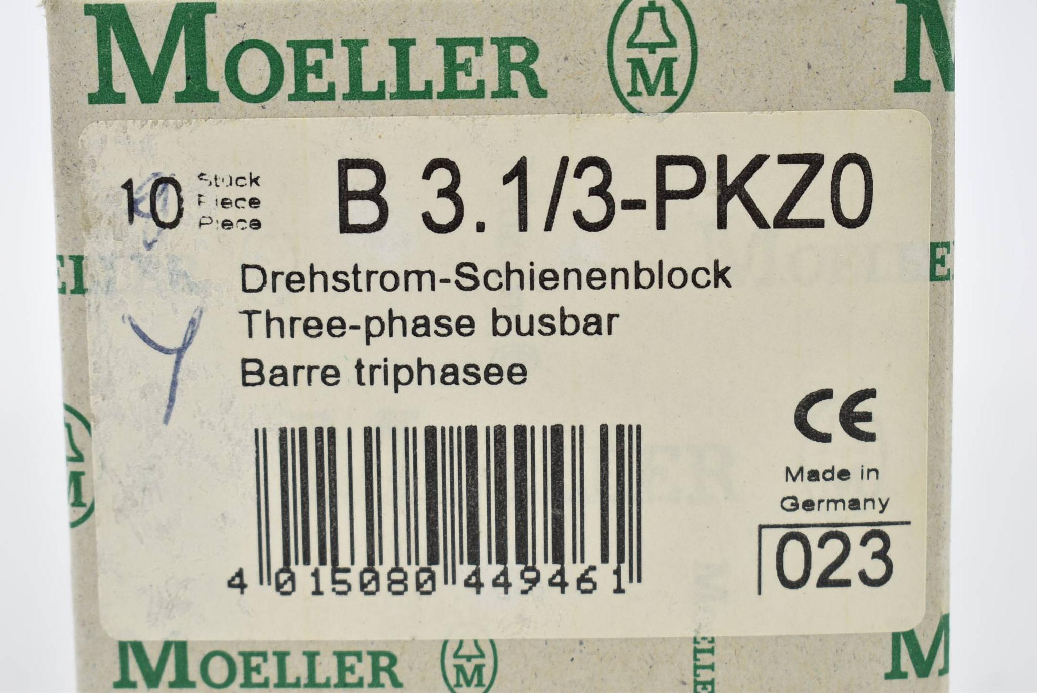 Produktfoto 2 von Moeller Drehstrom-Schienenblock 63A 6kV 690V B3.1/3-PKZ 0