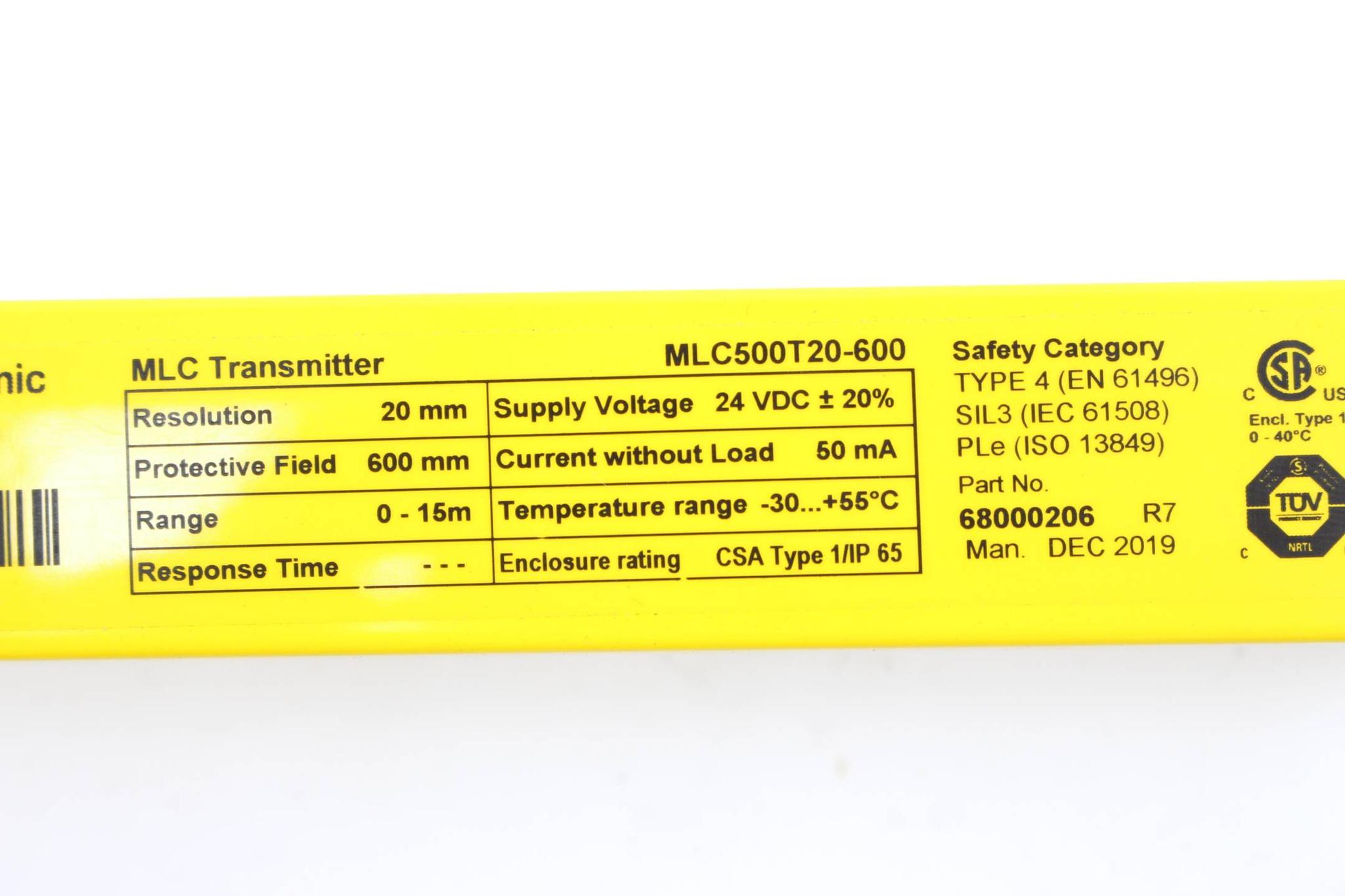 Produktfoto 2 von Leuze Electronic MLC Transmitter MLC500T20-600 ( 68000206 )