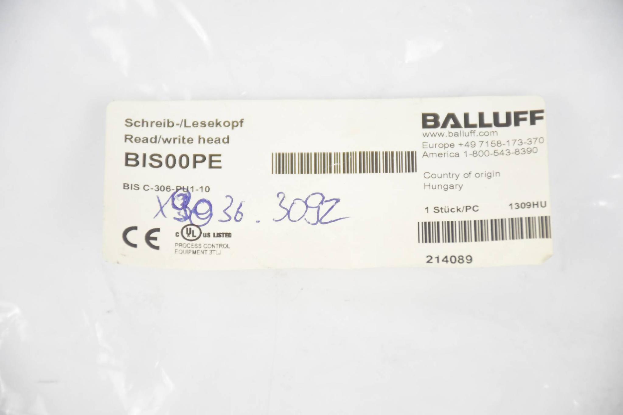 Produktfoto 1 von Balluff Schreib-/Lesekopf BIS00PE ( BIS C-306-PU1-10 )