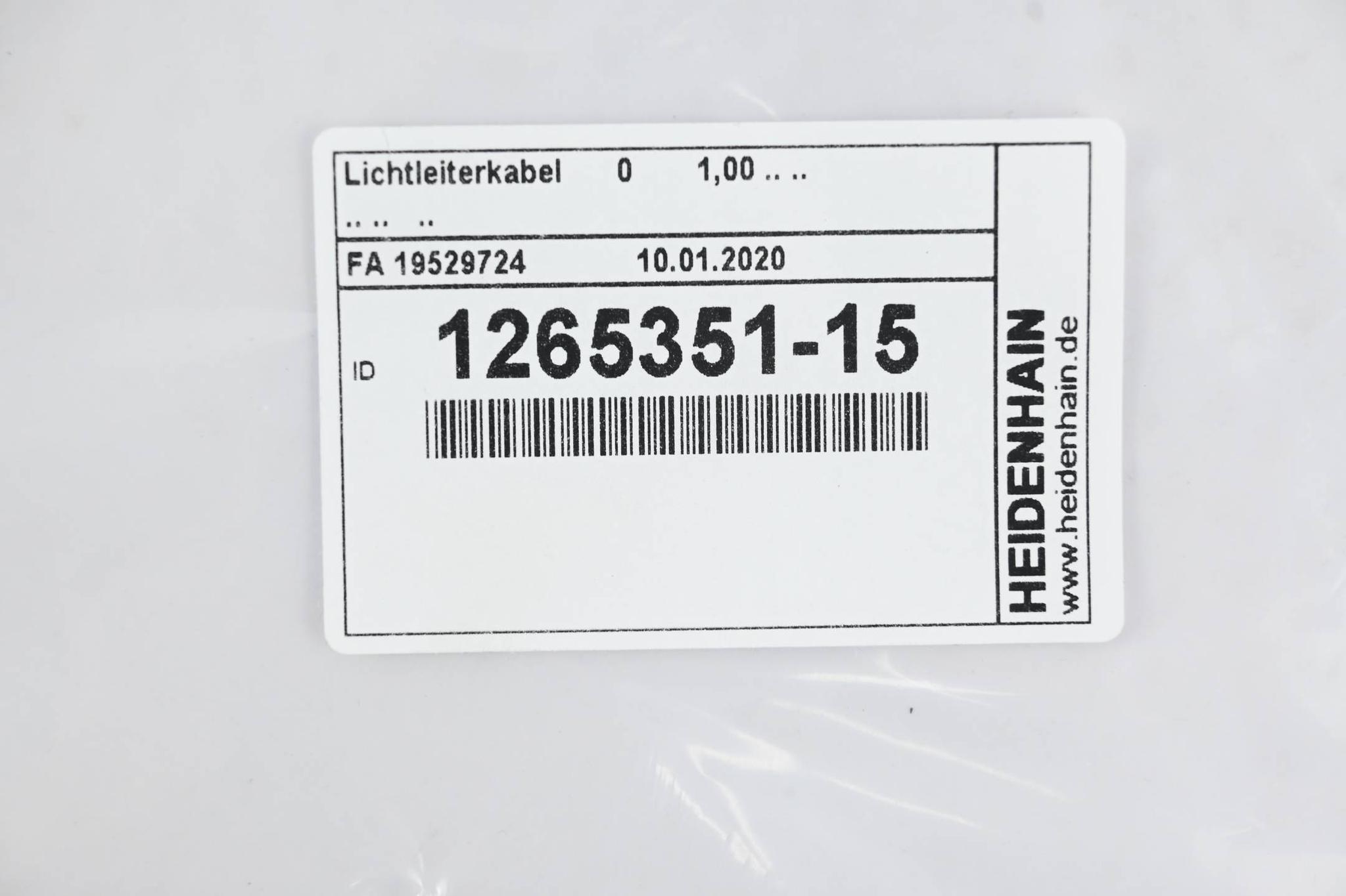 Produktfoto 1 von Heidenhain Lichtwellenleiter Lichtleiterkabel 1,00m ( 1265351-15 ) 1265 351-15