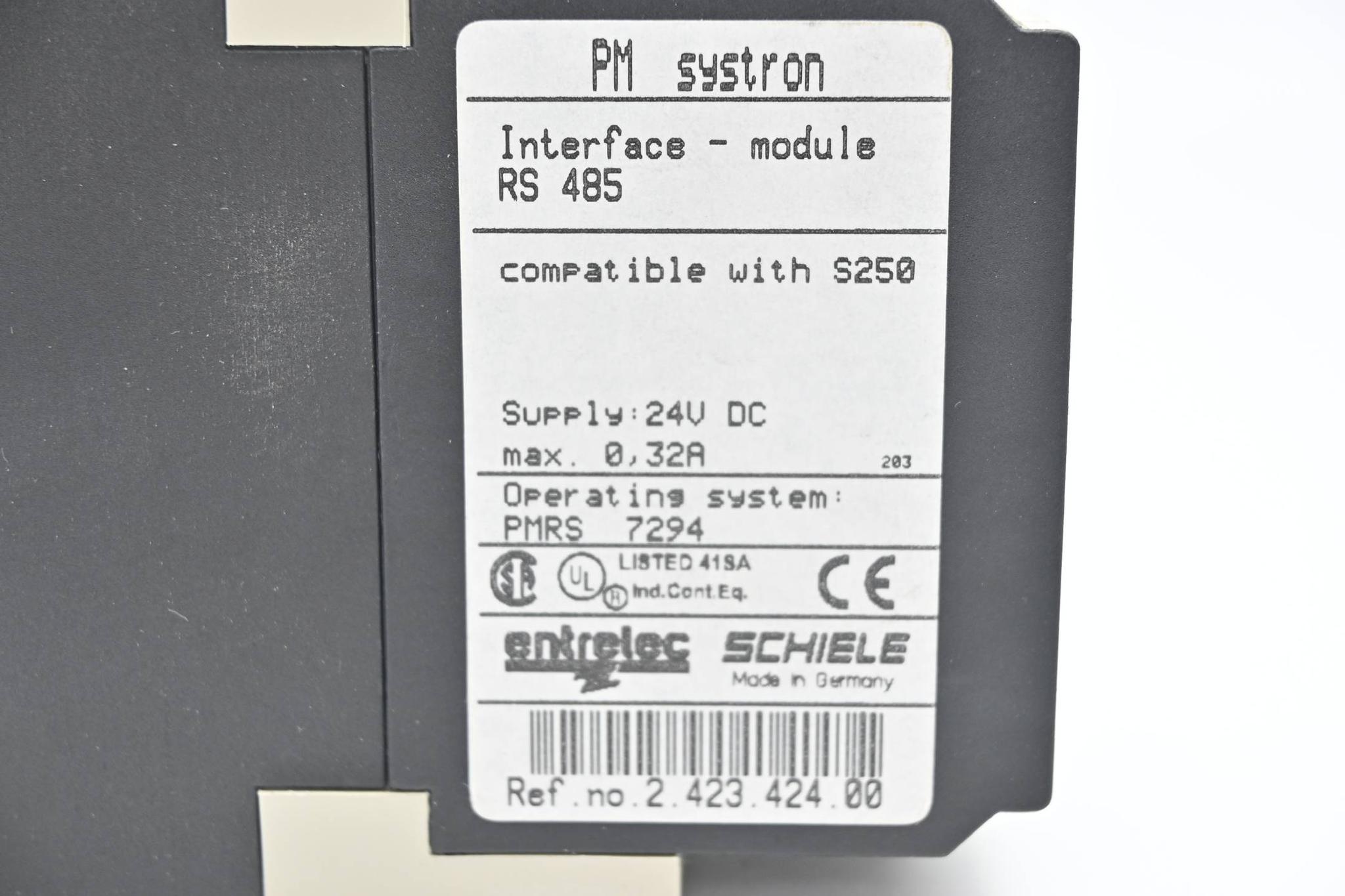 Produktfoto 2 von Entrelec Schiele Interface Modul RS485 PM systron ( 2.423.424.00 )