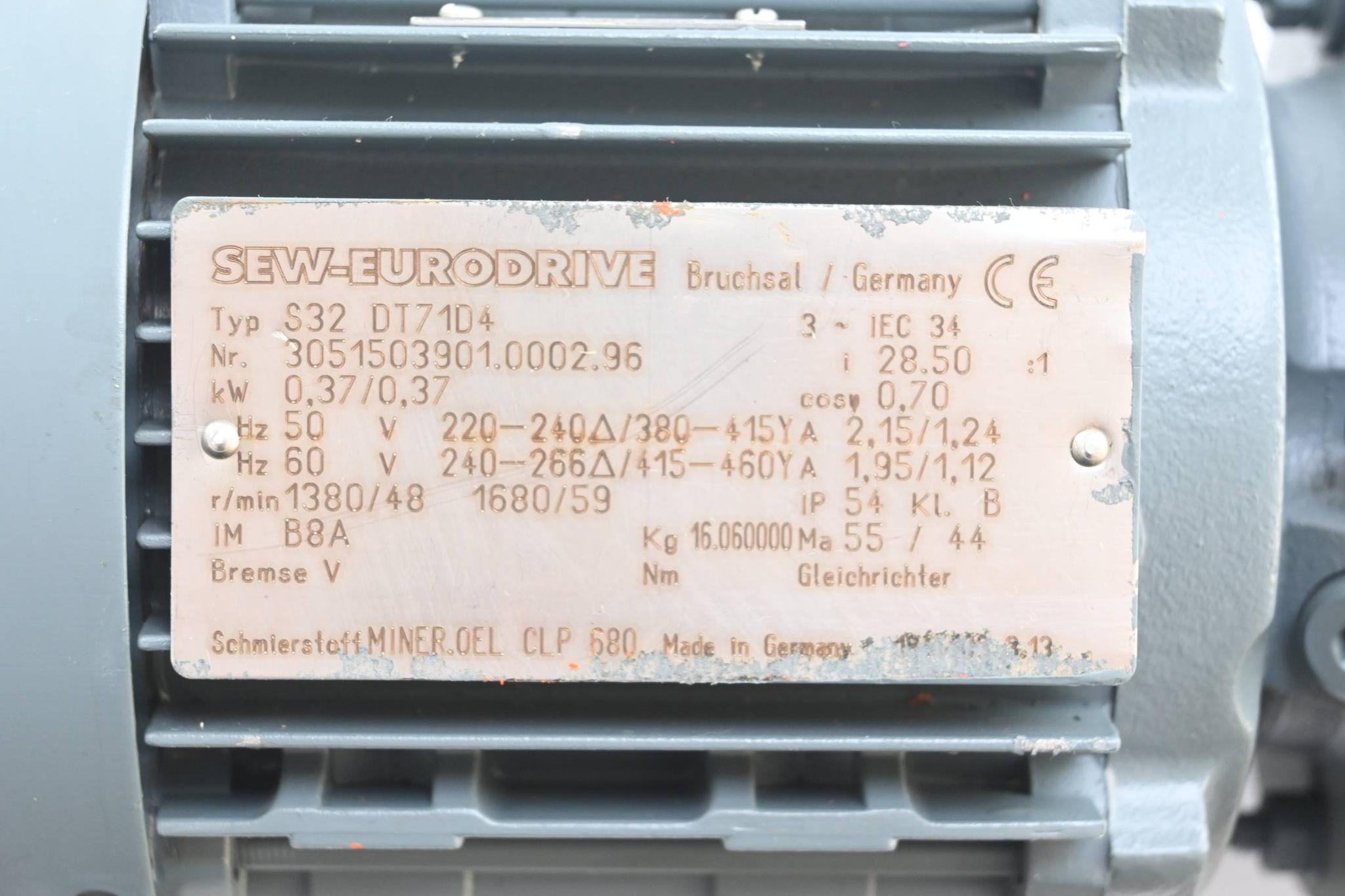 Produktfoto 2 von SEW Eurodrive Getriebemotor S32DT71D4 ( S32 DT71D4 )