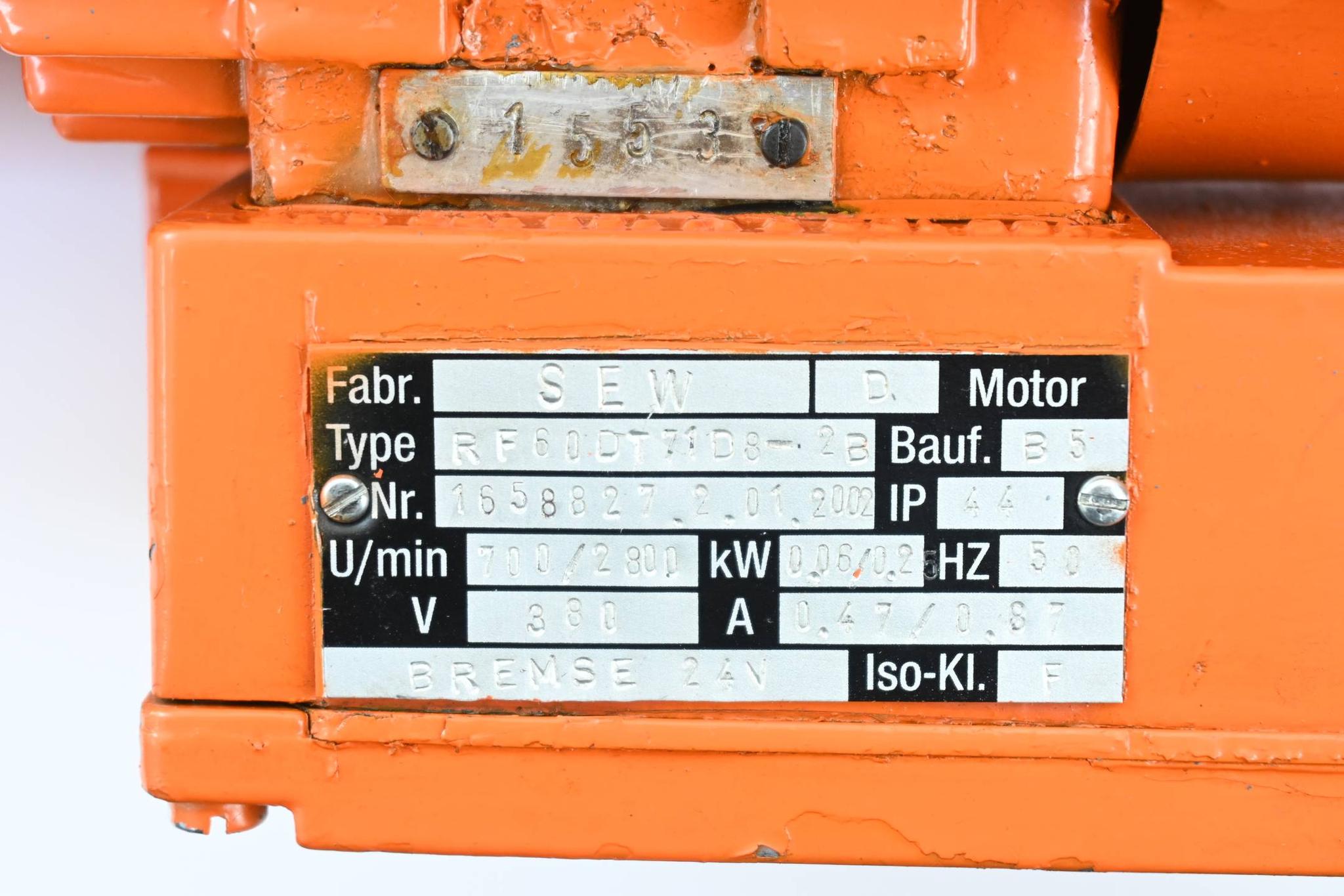 Produktfoto 2 von SEW-Eurodrive 3~ Bremsmotor RF60DT71D8-2B ( RF60 DT71D8-2B ) 0,06/0,2 kW