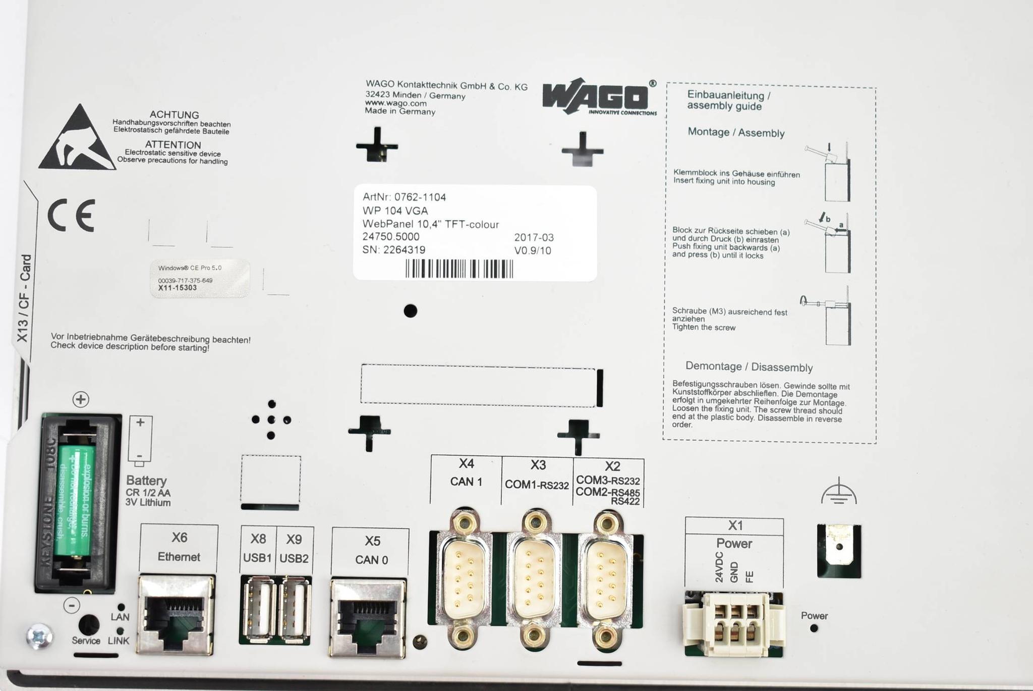 Produktfoto 2 von WAGO WebPanel 10,4'' TFT-colour 0762-1104