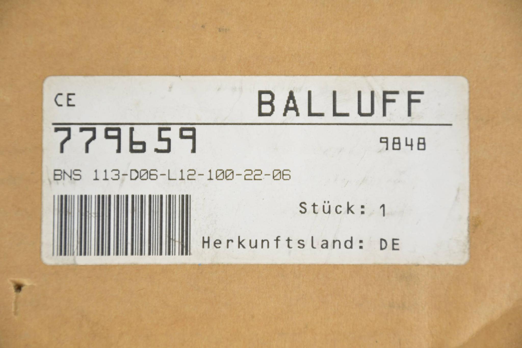 Produktfoto 2 von Balluff Reihenpositionsschalter BNS0174 BNS 113-D06-L12-100-22-06 ( 779659 )