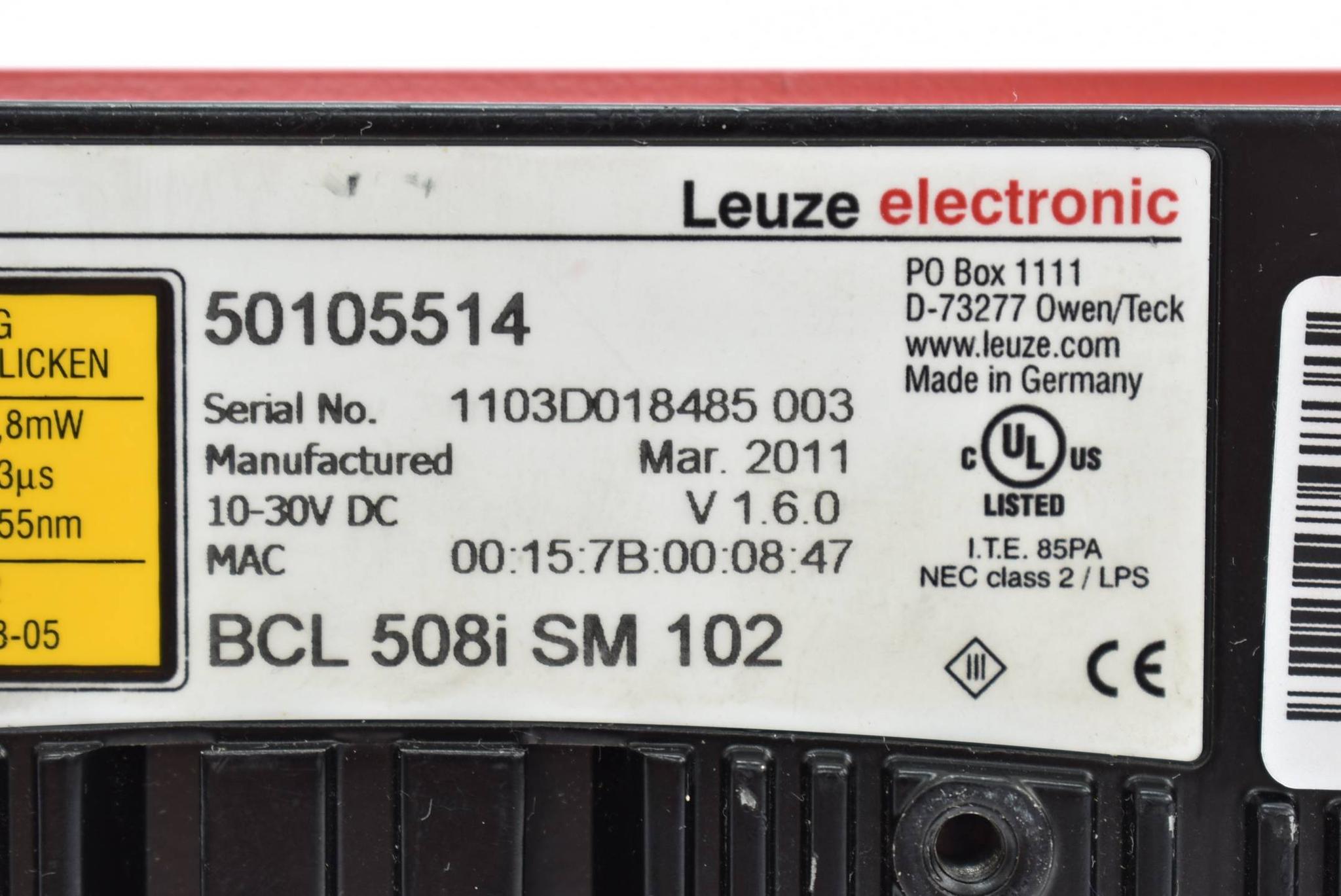 Produktfoto 3 von Leuze electronic stationärer Barcodeleser BCL 508i SM 102 ( 50105514 )