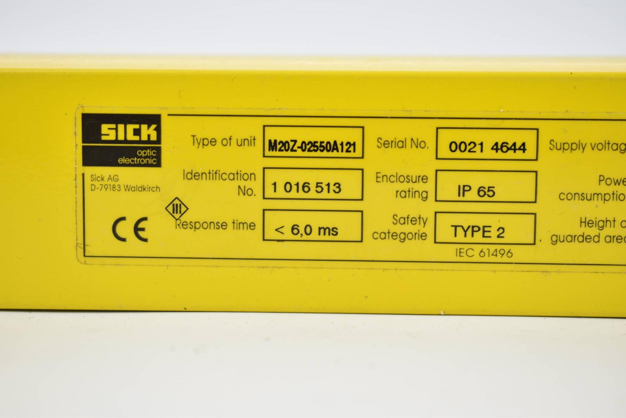 Produktfoto 2 von Sick Mehrstrahl Sicherheitslichtschranken M20Z-02550A121 ( 1016513 )