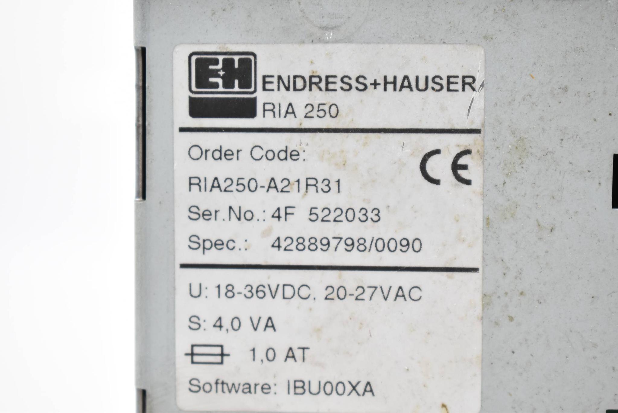 Produktfoto 2 von Endress+Hauser RIA 250 Prozessanzeiger RIA250-A21R31