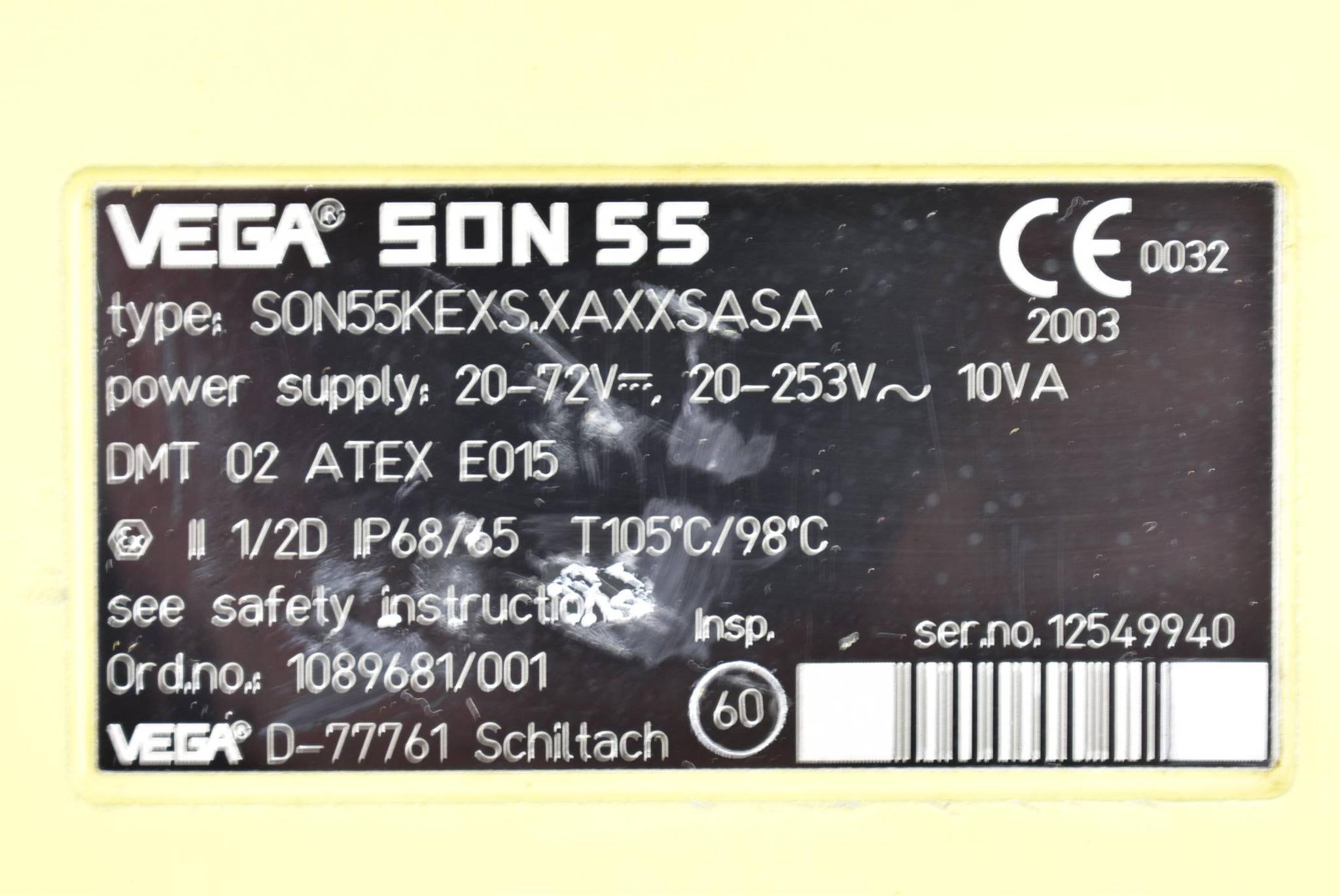 Produktfoto 4 von Vega SON 55 20-72V 20-253V 10VA SON55KEXS.XAXXSASA