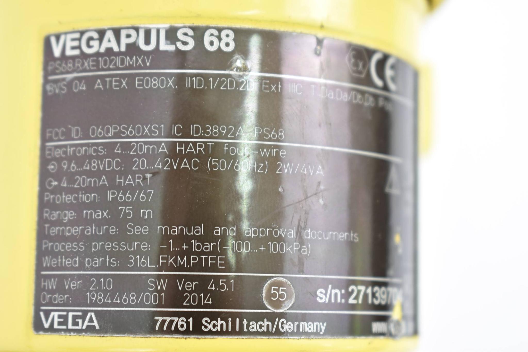 Produktfoto 2 von Vega Vegaplus 68 4-20mA 20-72V 20-253V 4VA 2,1W PS68.RXE102IDMXV