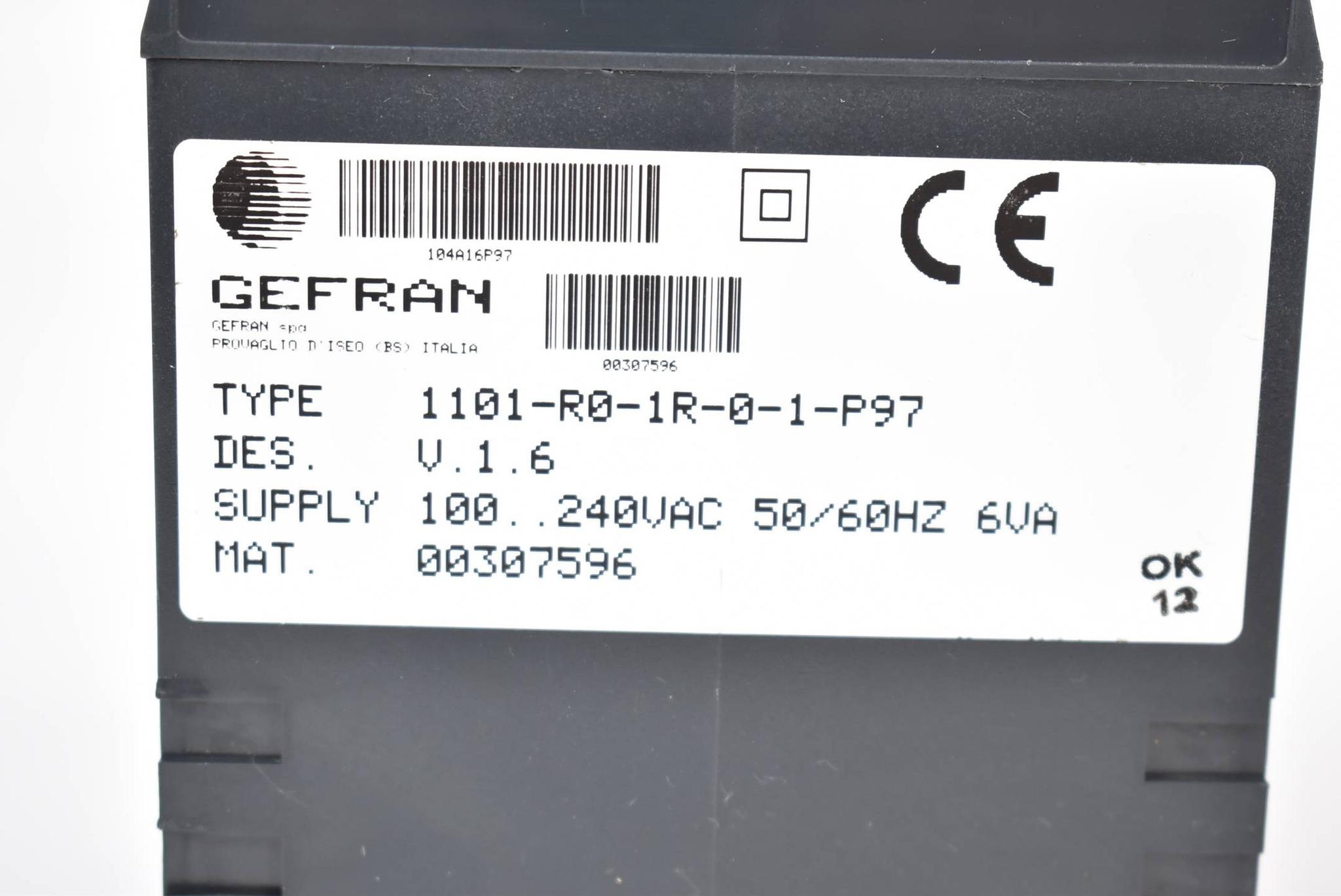 Produktfoto 2 von Gefran Temperaturregler 100-240VAC 50/60Hz 6VA 1101 1101-R0-1R-0-1-P97