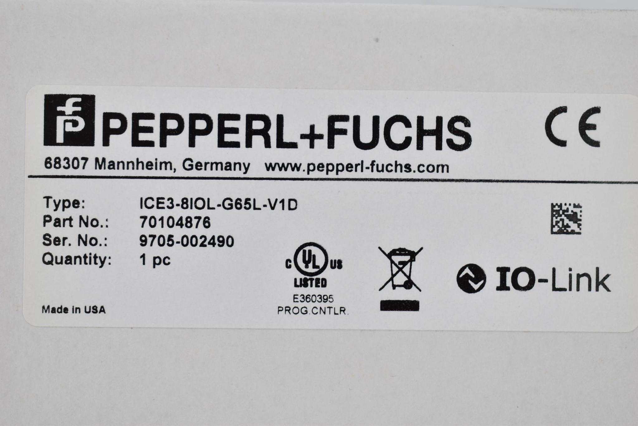 Produktfoto 2 von Pepperl+Fuchs IO-Link Feldbusmodul ICE3-8IOL-G65L-V1D ( 70104876 )