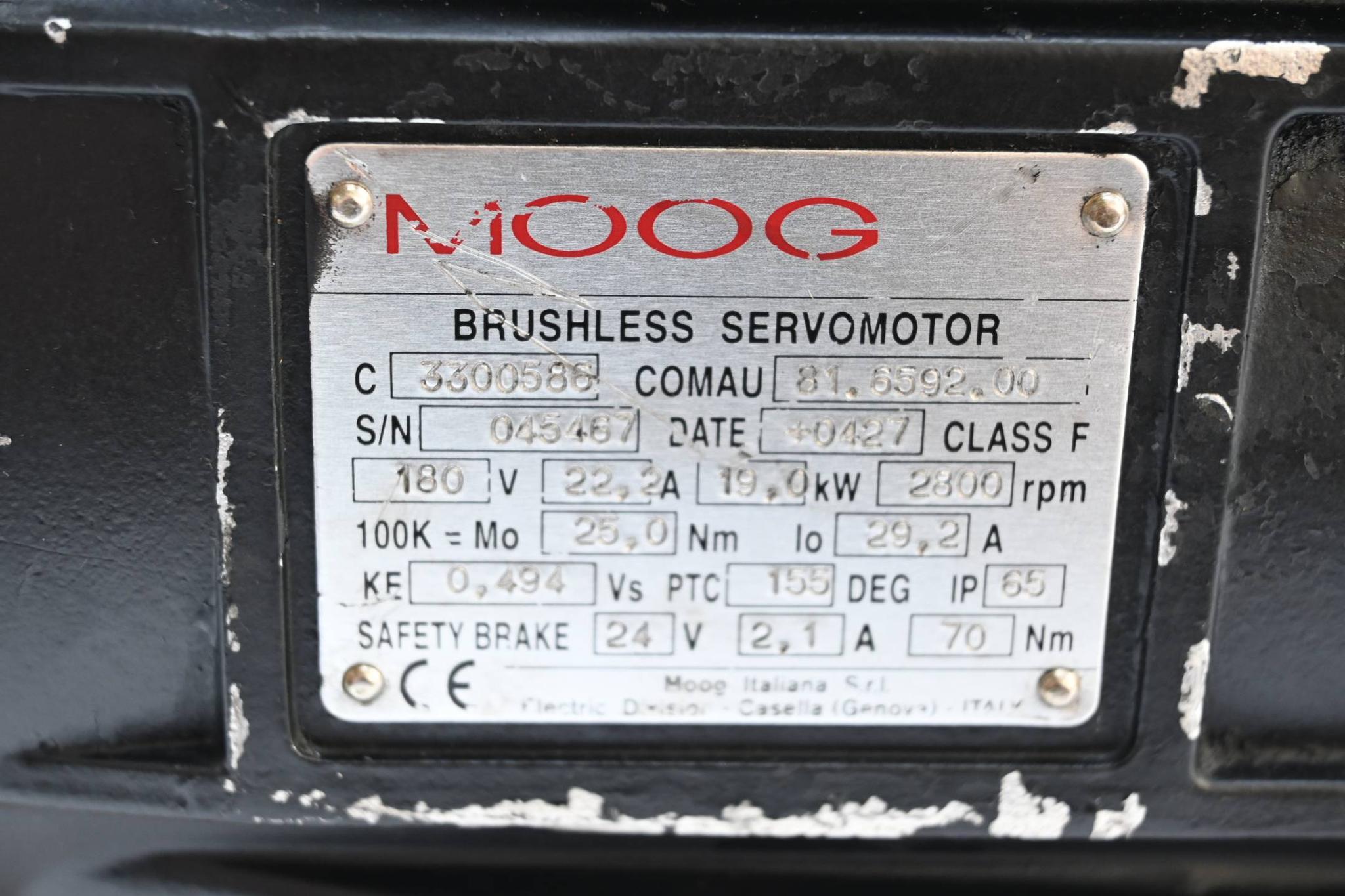 Produktfoto 3 von Moog Brushless Servomotor C 3300586 ( Comau 81.6592.00 )