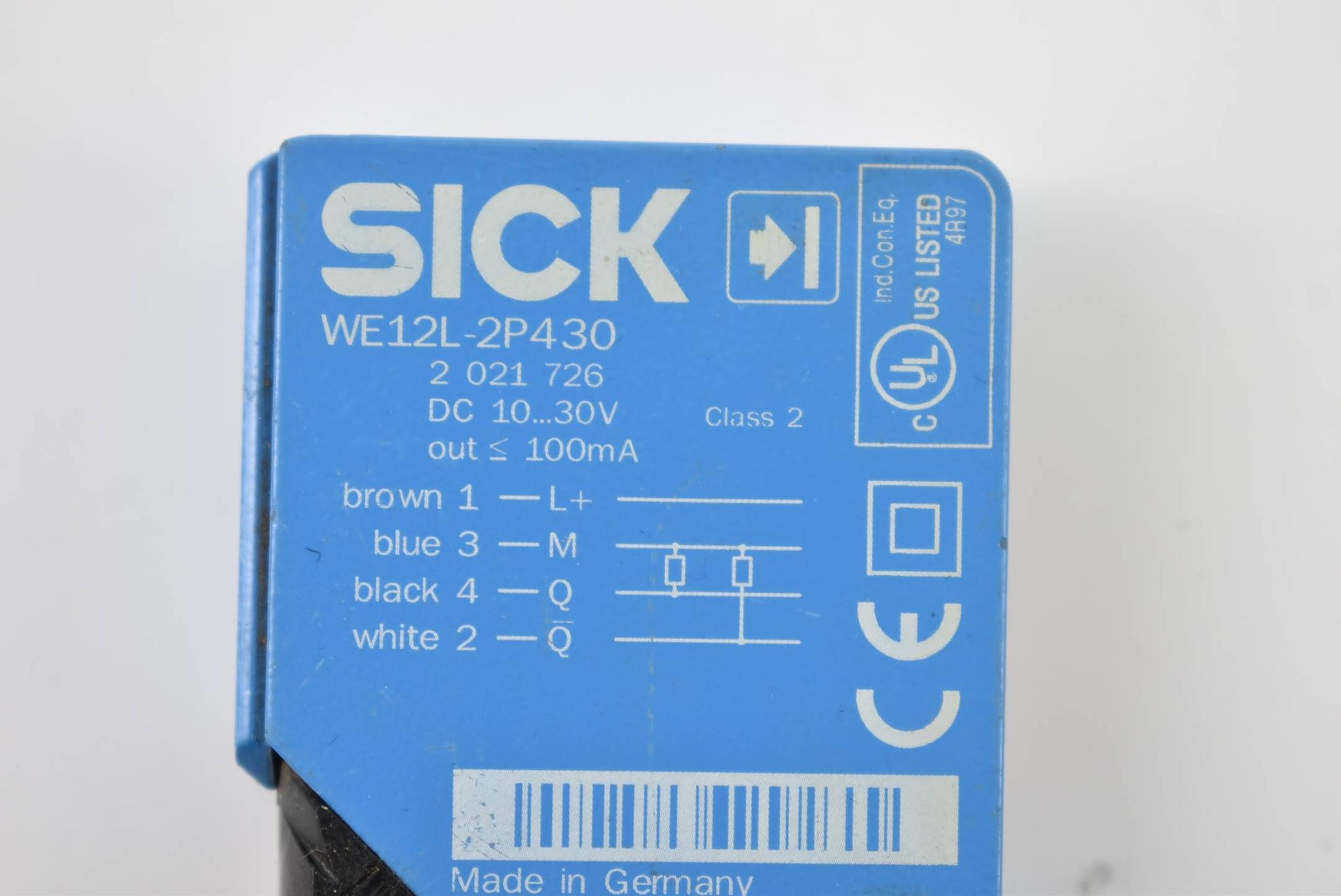 Produktfoto 2 von Sick Lichtschranke Empfänger 10-30 VDC WE12L-2P430 ( 2021726 )