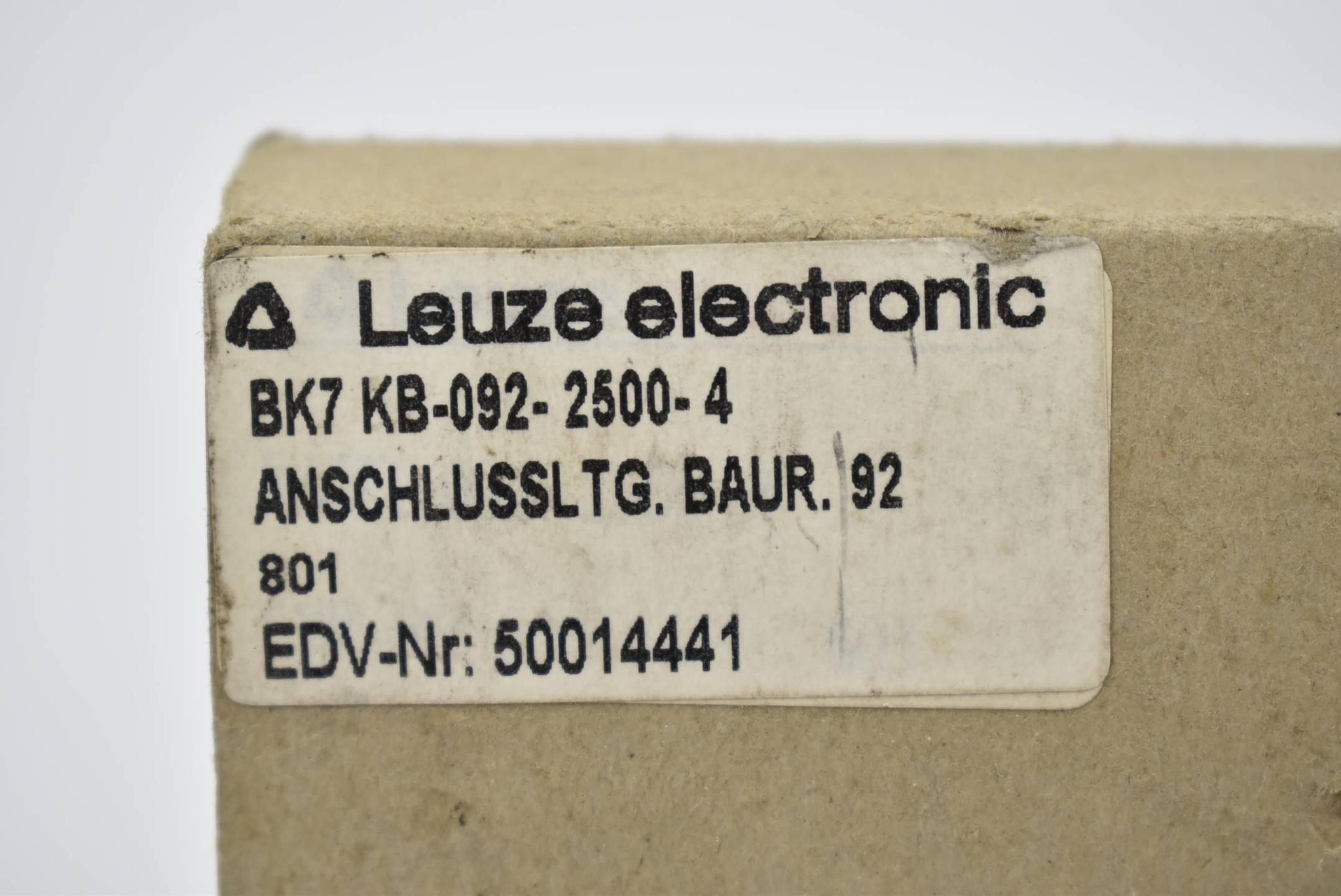 Produktfoto 2 von Leuze electronic Anschlussleitung Baur.92 BK7 KB-092-2500-4 ( 50014441 )