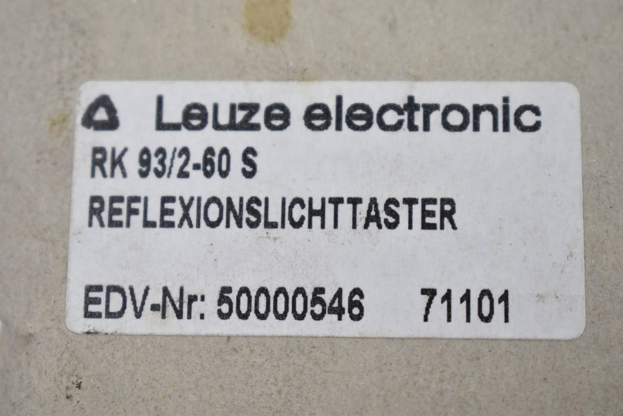 Produktfoto 3 von Leuze electronic Reflexionslichttaster RK 93/2-60 S ( 50000546 ) 10-30VDC