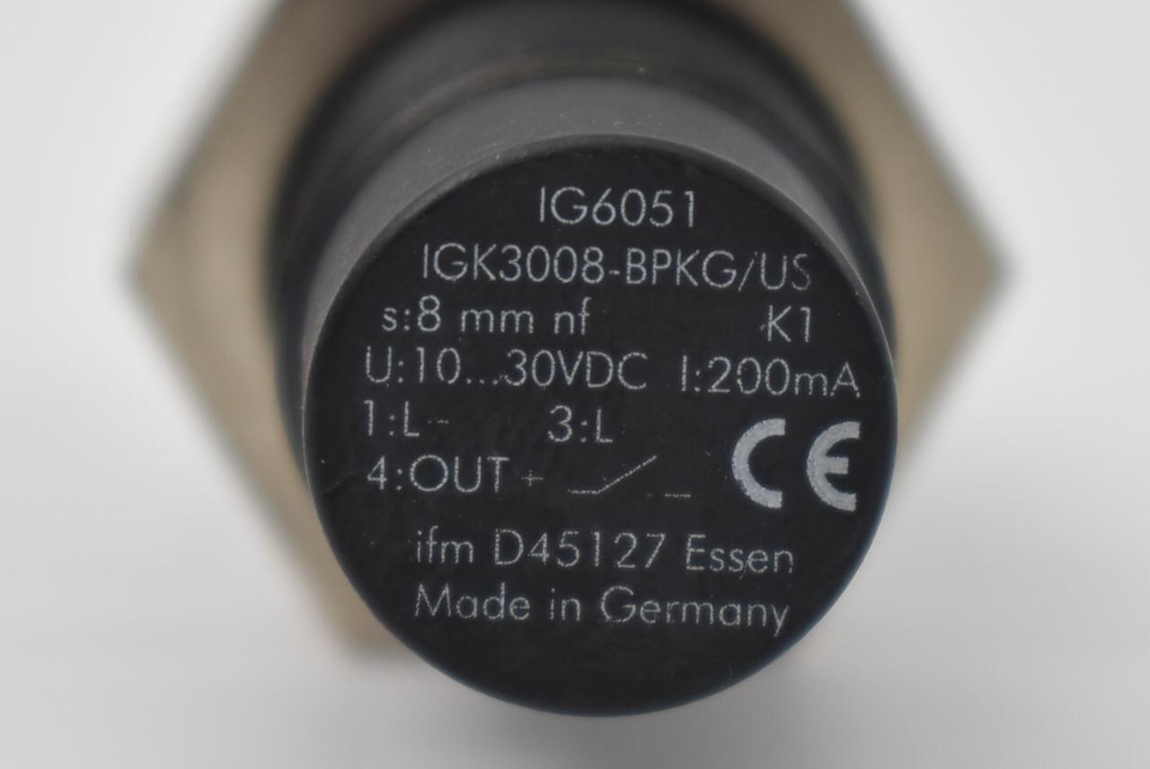 Produktfoto 2 von Ifm IG6051 induktiver Sensor IGK3008-BPKG/US ( 10-30VDC 200mA )