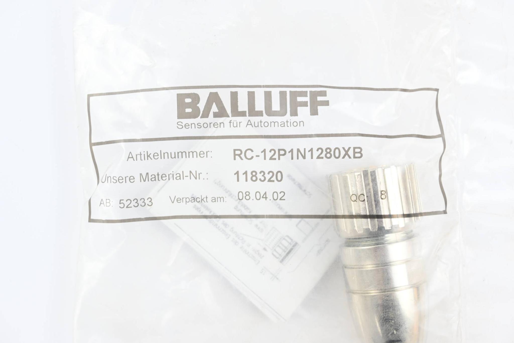 Produktfoto 1 von Balluff Stecker RC-12P1N1280XB ( 118320 )