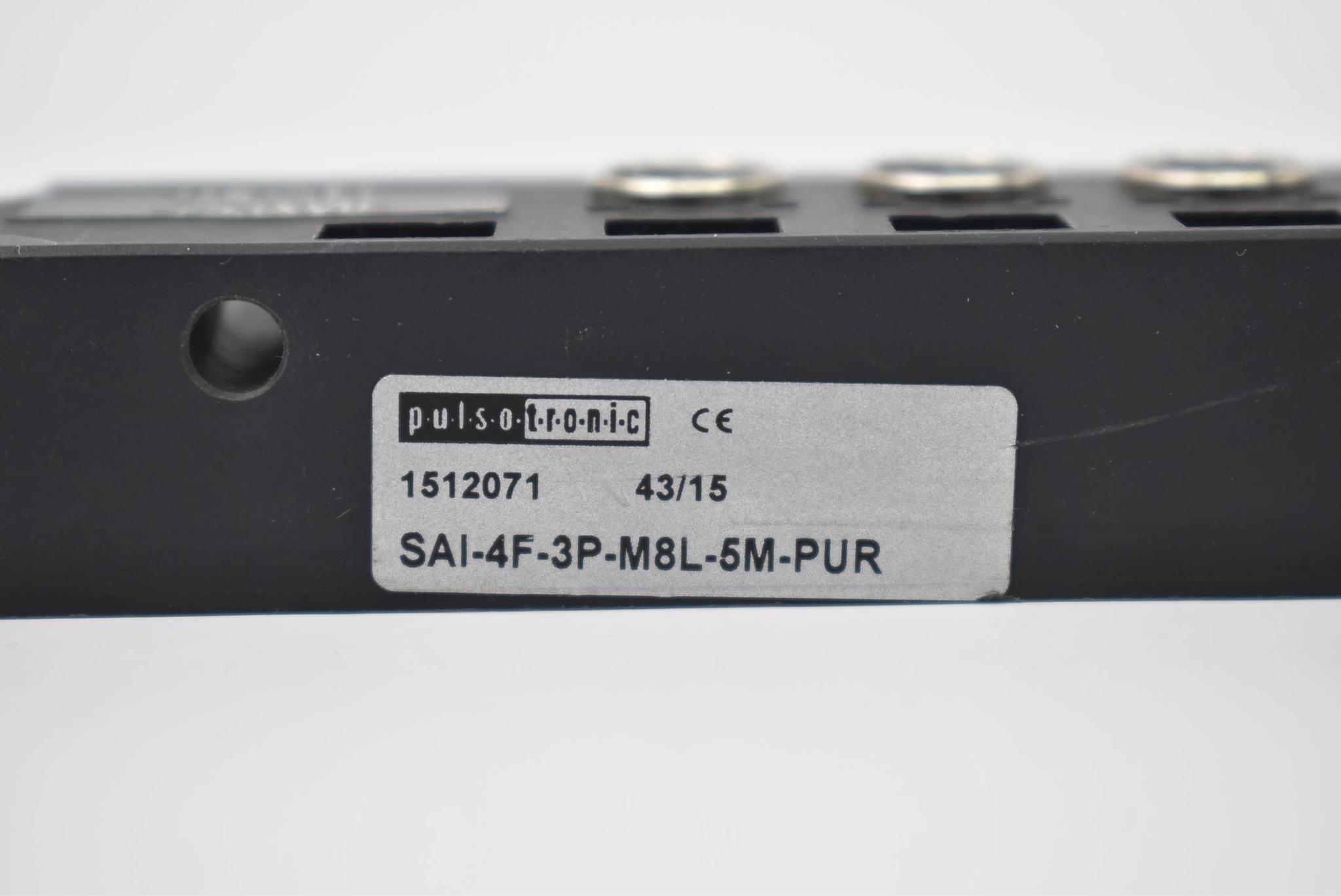 Produktfoto 2 von Pulsotronic Sensor-Aktor-Verteiler 15-30VDC 6A SAI-4F-3P-M8L-5M-PUR ( 1512071 )