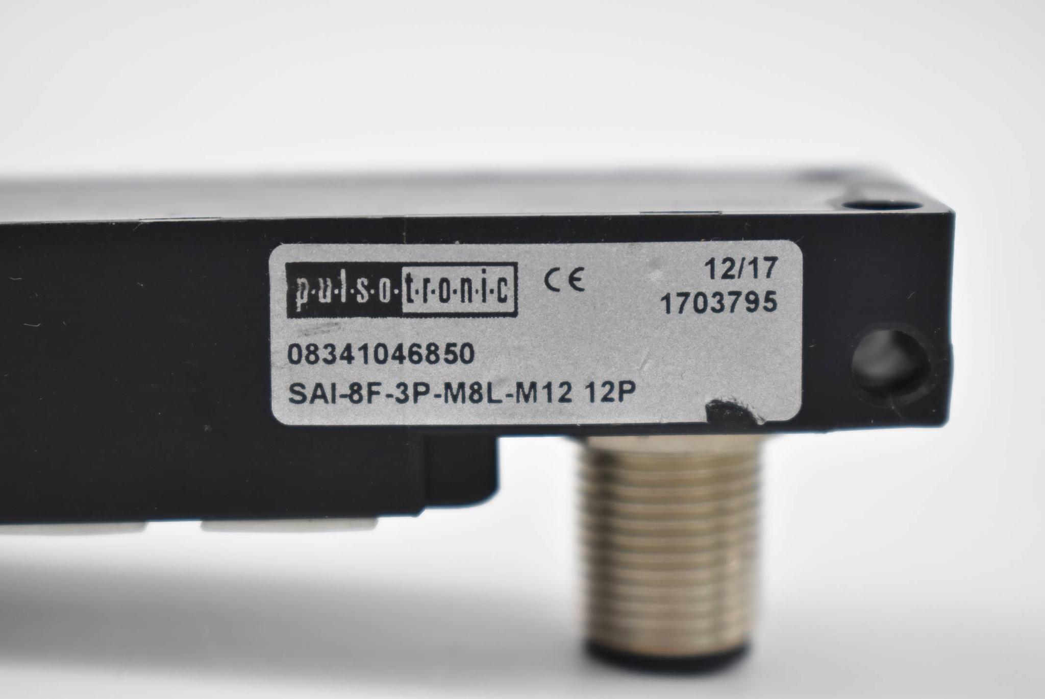 Produktfoto 2 von Pulstronic Sensor-Aktor-Verteiler SAI-8F-3P-M8L-M12 12P ( 1703795 ) 15-30VDC