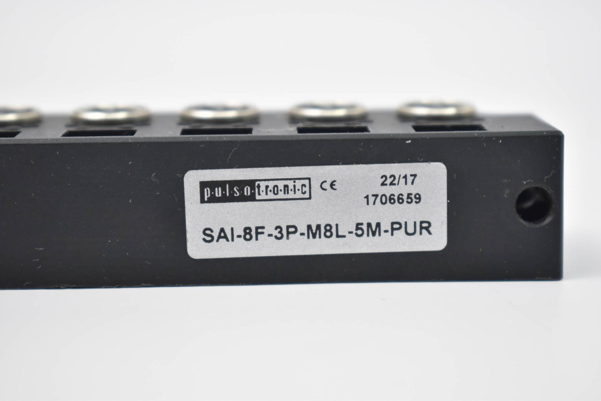 Produktfoto 2 von Pulstronic Sensor-Aktor-Verteiler SAI-8F-3P-M8L-5M-PUR ( 1706659 ) 15-30VDC