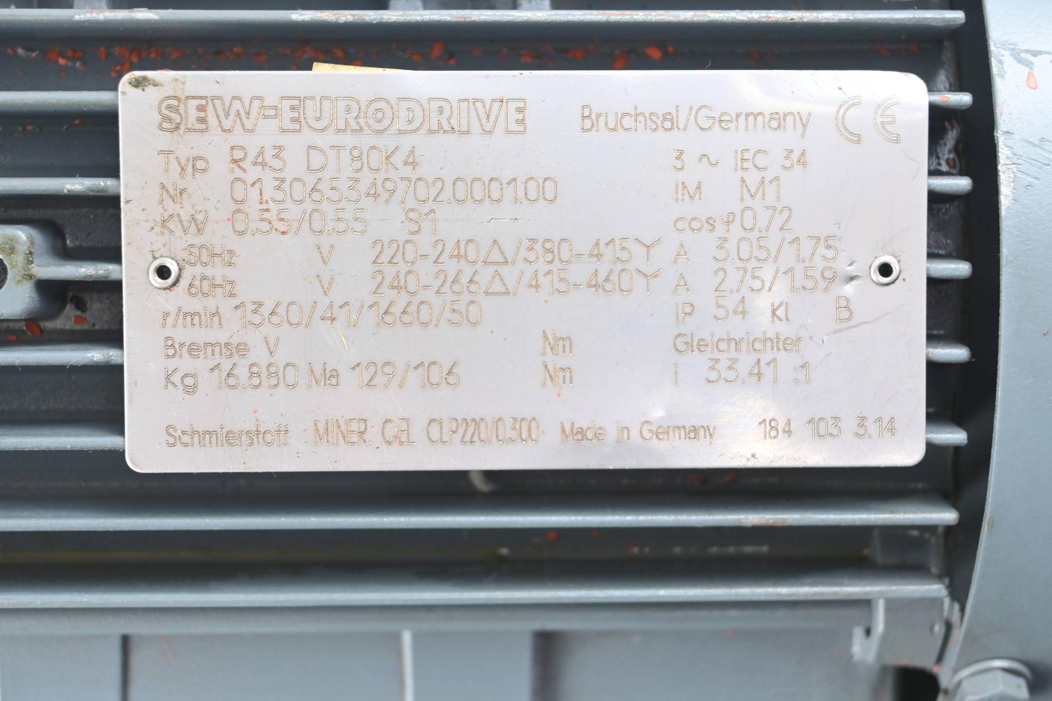 Produktfoto 2 von SEW Eurodrive Getriebemotor R43DT80K4 ( R43 DT80K4 )