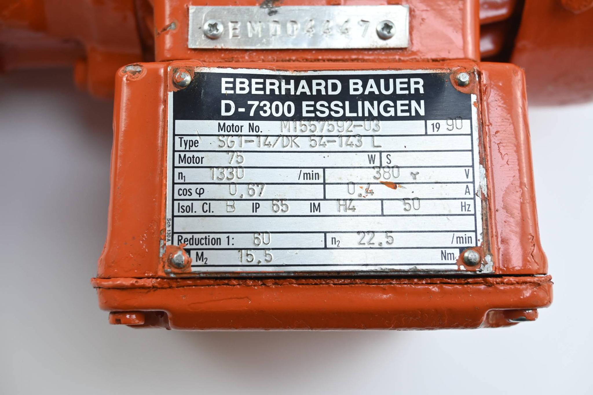 Produktfoto 2 von Eberhard Bauer Getriebemotor SG1-14/DK 54-143 L ( SG1-14/DK 54-143L )