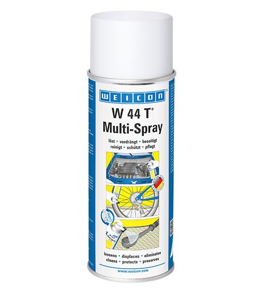 Produktfoto 1 von WEICON W 44 T® Multi-Spray | Schmier- und Multifunktionsöl mit 5-fach Wirkung | 400 ml | gelblich, transparent