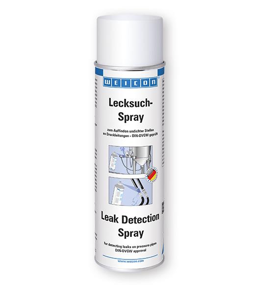 Produktfoto 1 von WEICON Lecksuch-Spray | Risse und Undichtigkeiten an Druckleitungen auffinden | 400 ml | weiß, milchig