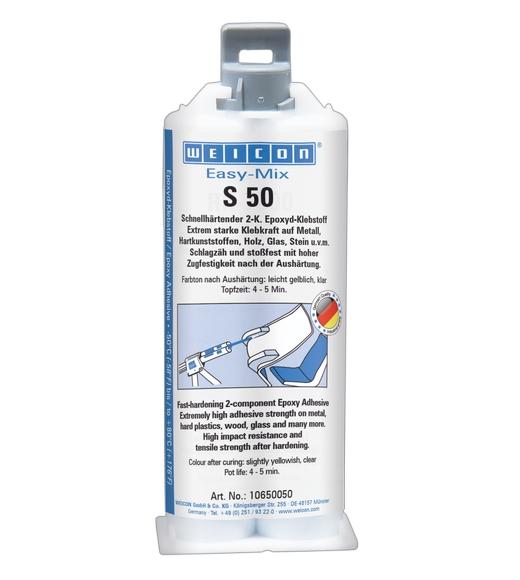 Produktfoto 1 von WEICON Easy-Mix S 50 | Epoxid-Klebstoff für schnelle Reparatur- und Wartungsarbeiten | 50 ml