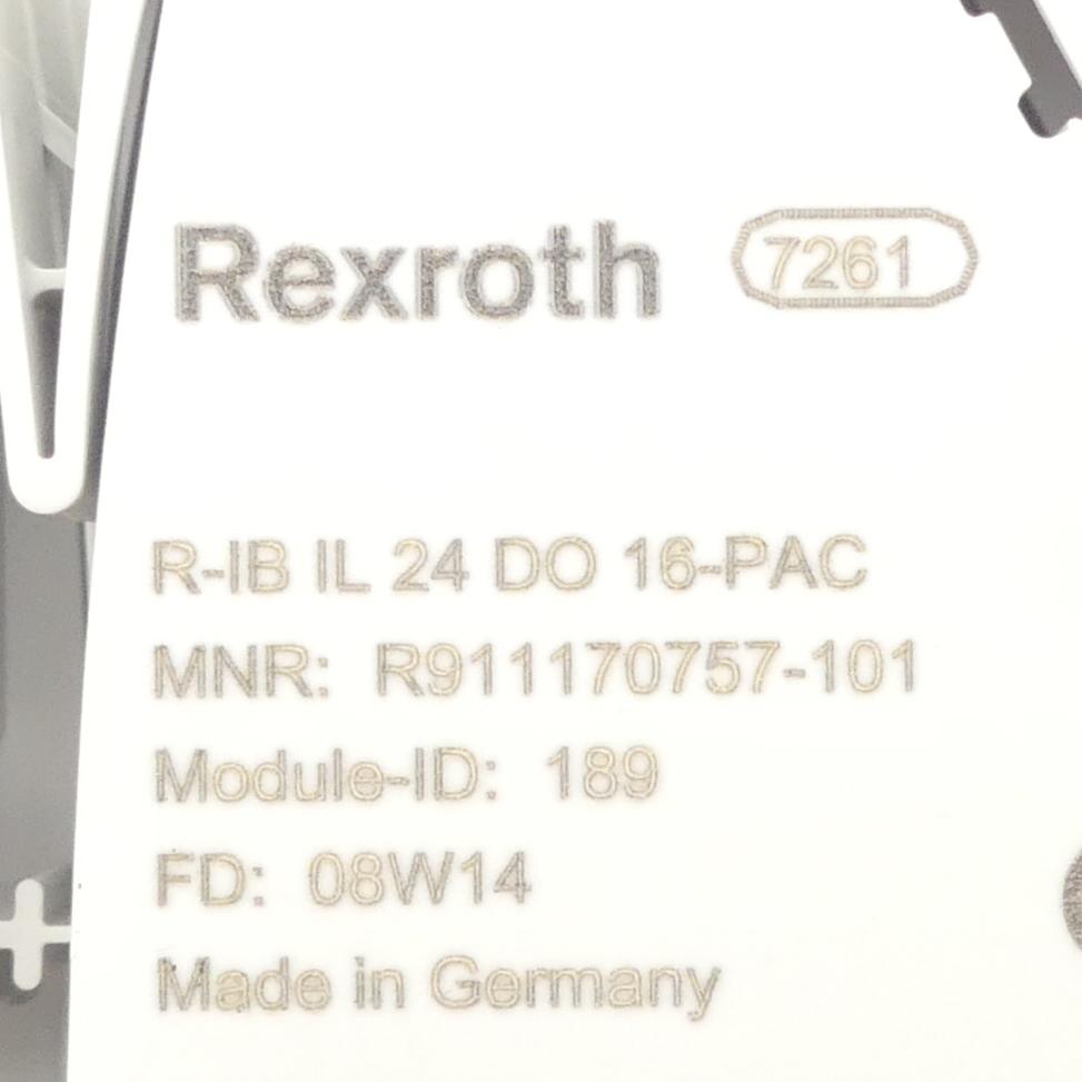 Produktfoto 2 von REXROTH Inline-Digital-Ausgabeklemme R-IB IL 24 DO 16-PAC