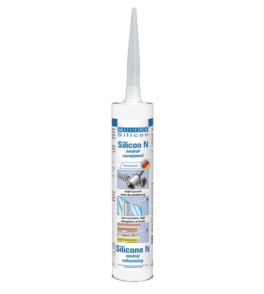 WEICON Silicon N | extrem elastischer und neutralvernetzender Dichtstoff | 310 ml | transparent